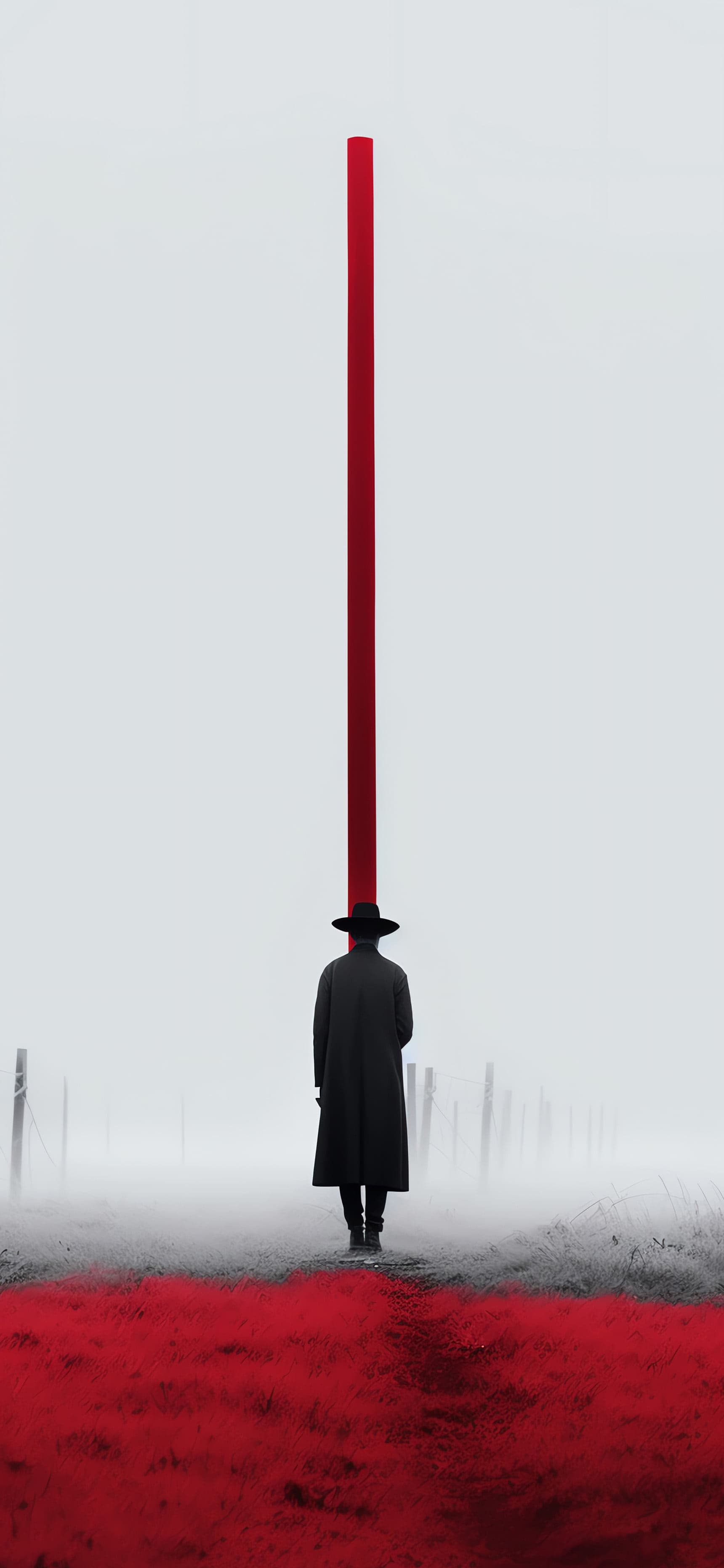 Crimson Monolith Mystery - Pro phone wallpaper