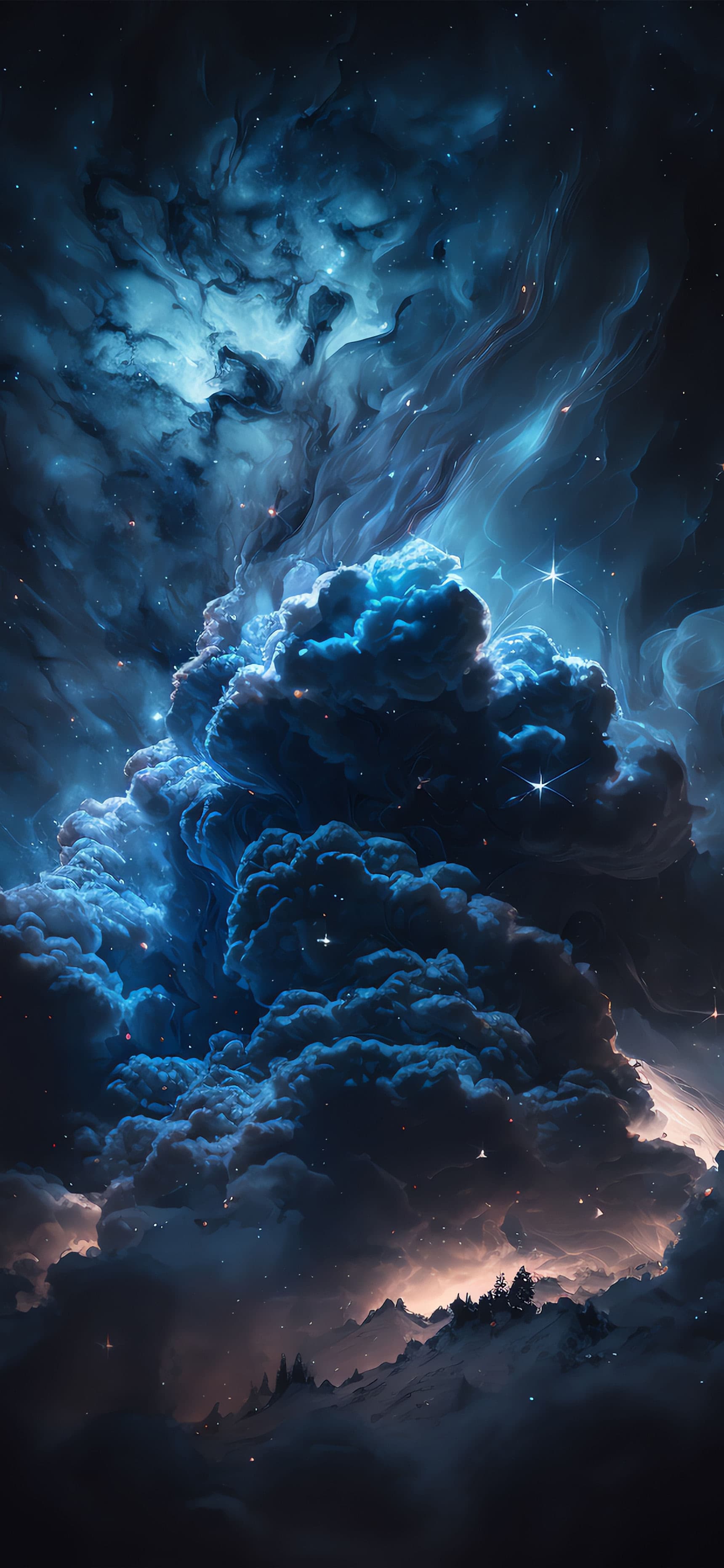 Nebula Cloudscape Night - Pro phone wallpaper