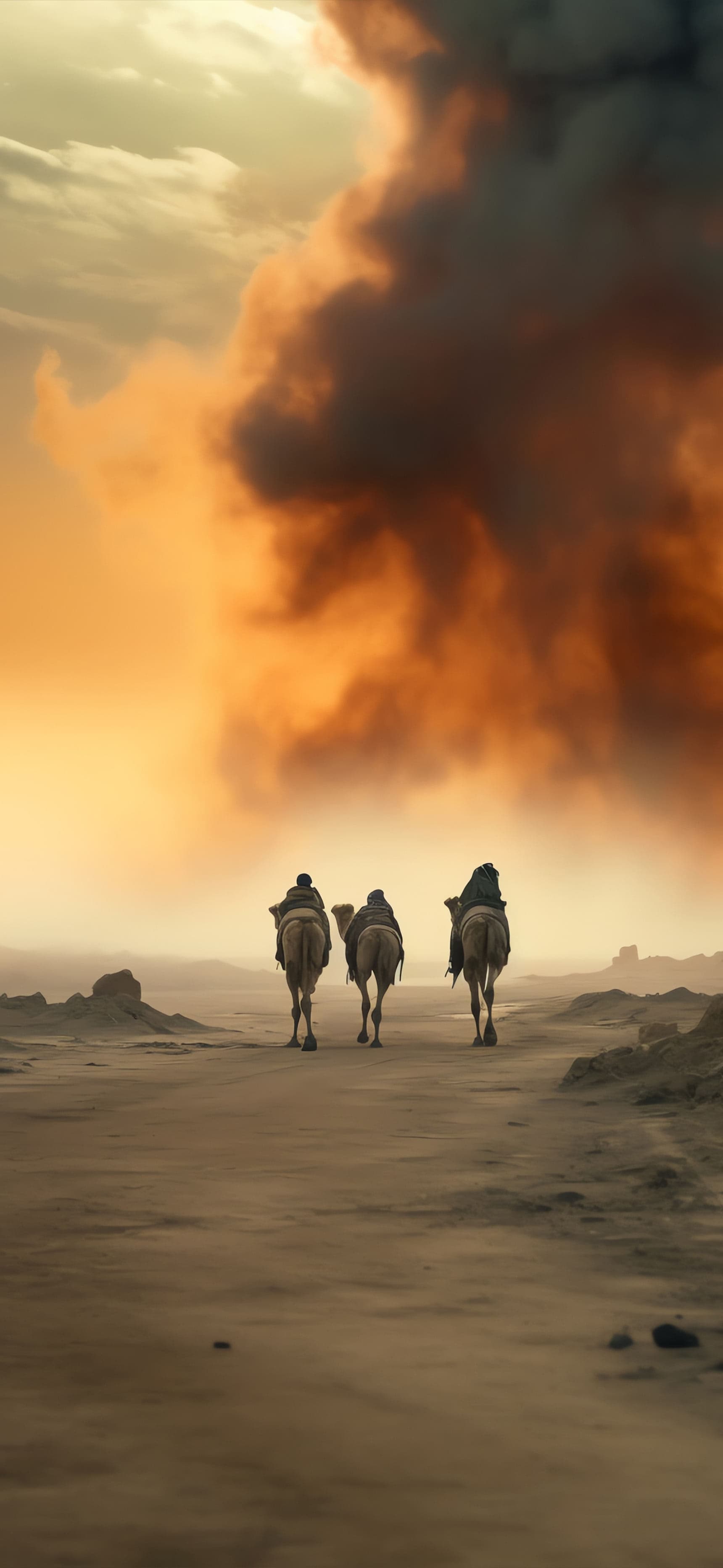 Desert Caravan Journey - Pro phone wallpaper