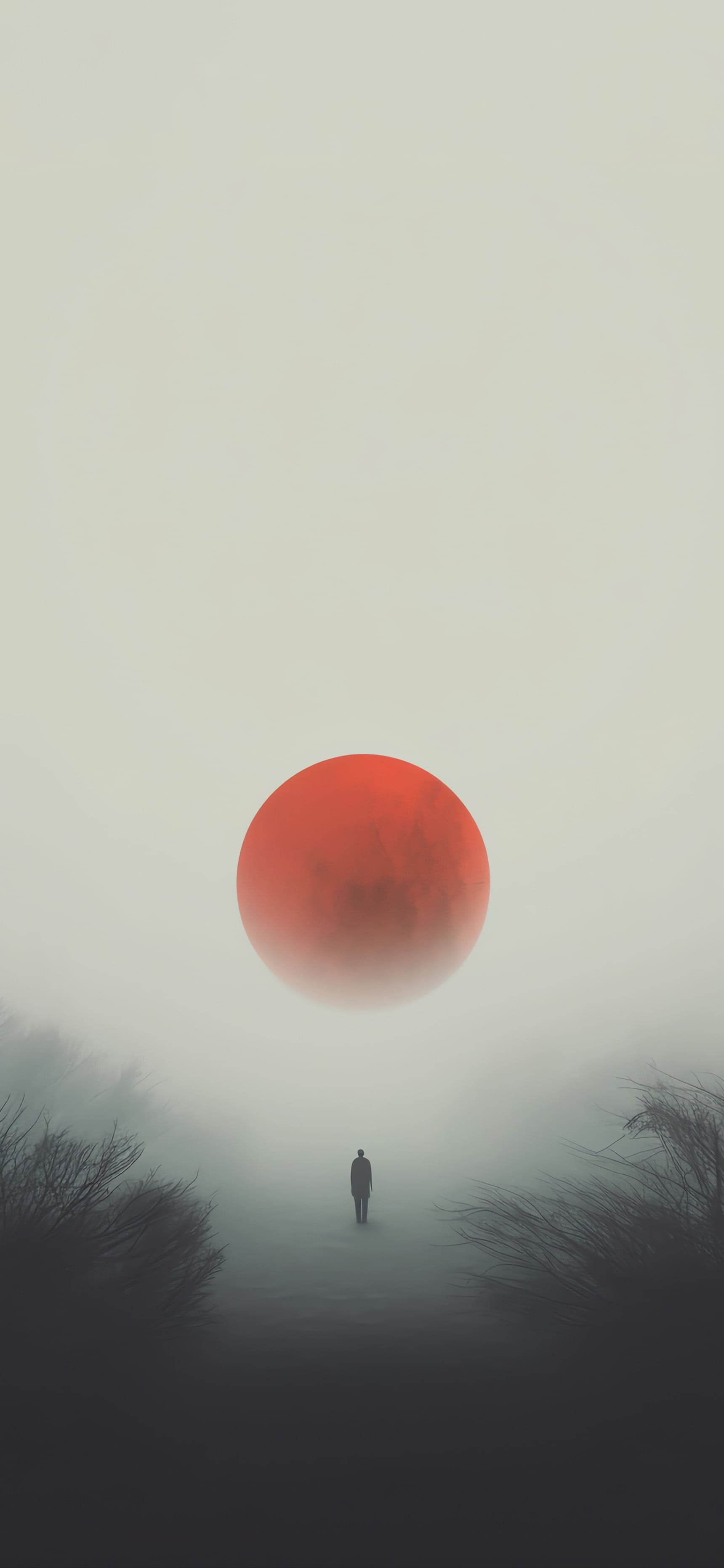 Solitary Lunar Walk - Pro phone wallpaper