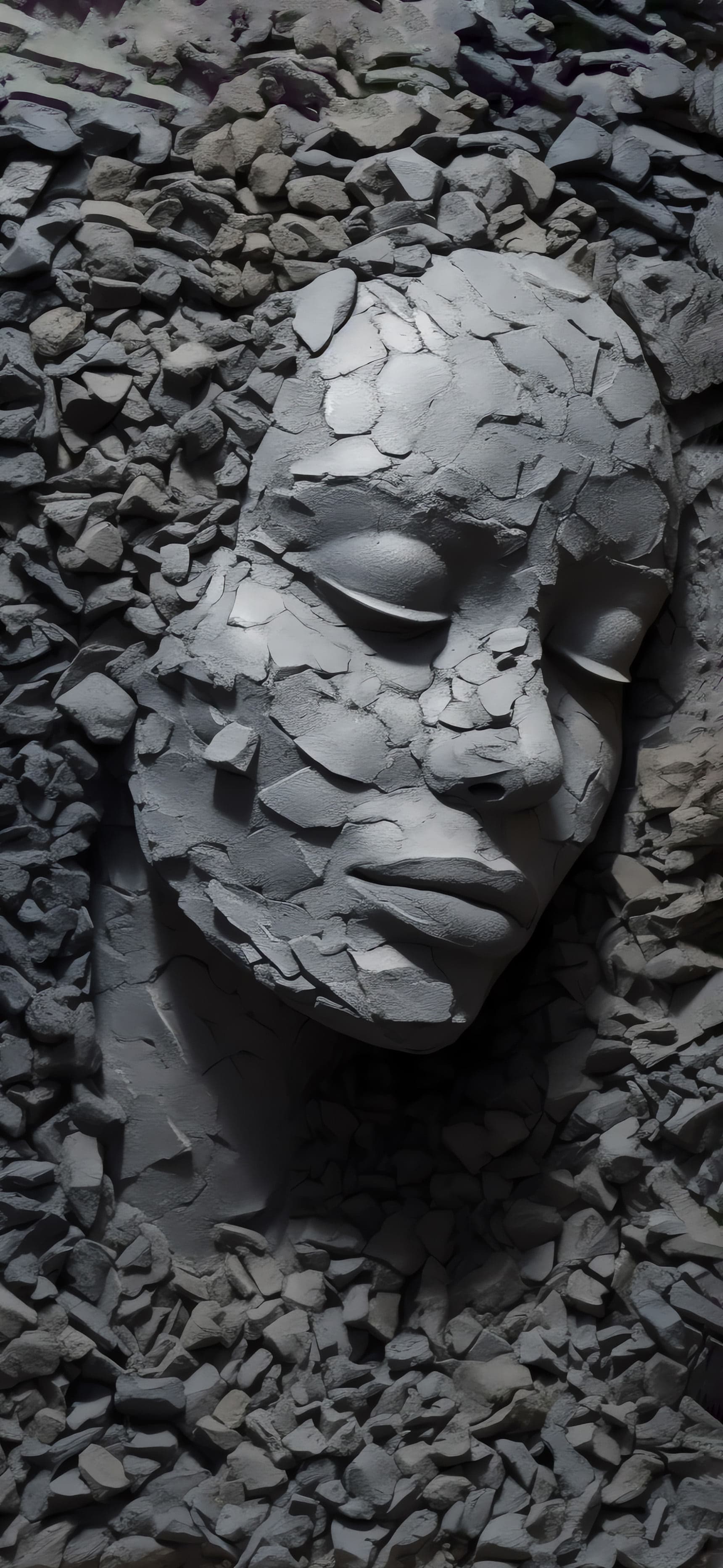 Stone Face Relief - Pro phone wallpaper