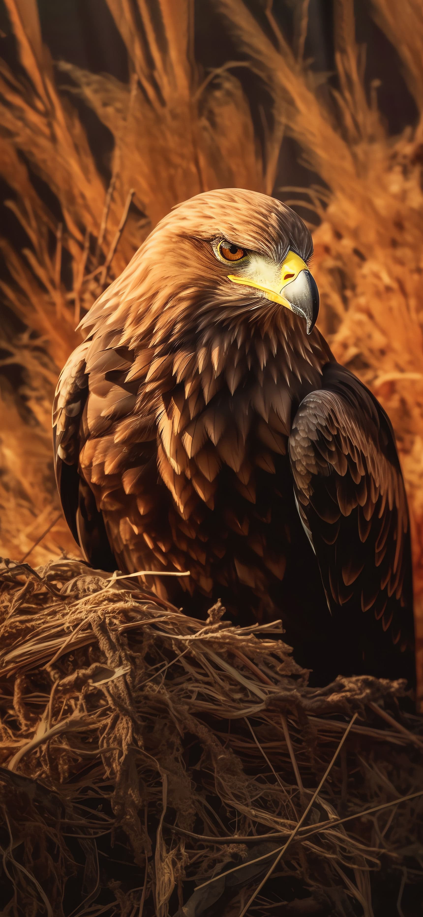 Golden Eagle Stare - Pro phone wallpaper