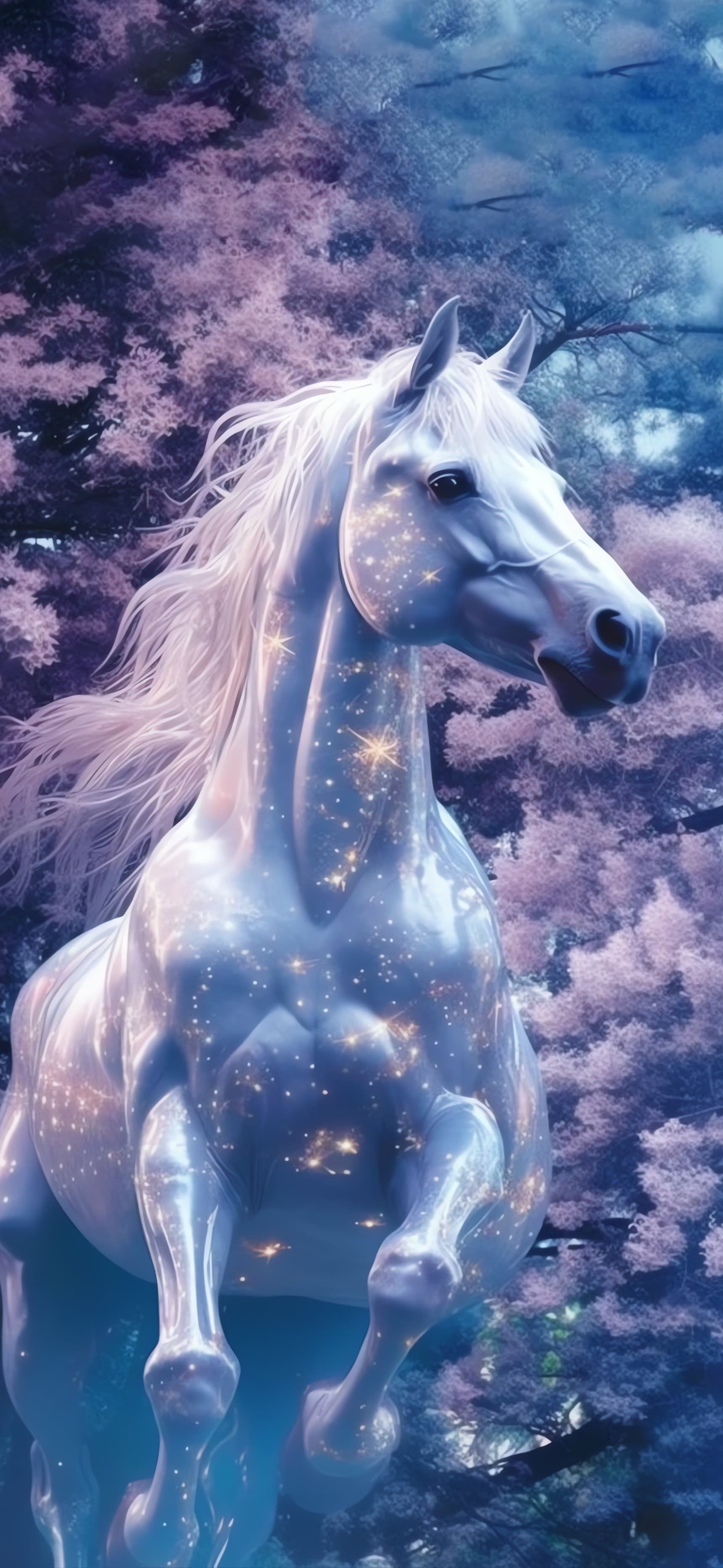 Ethereal Horse Sparkle - Pro phone wallpaper