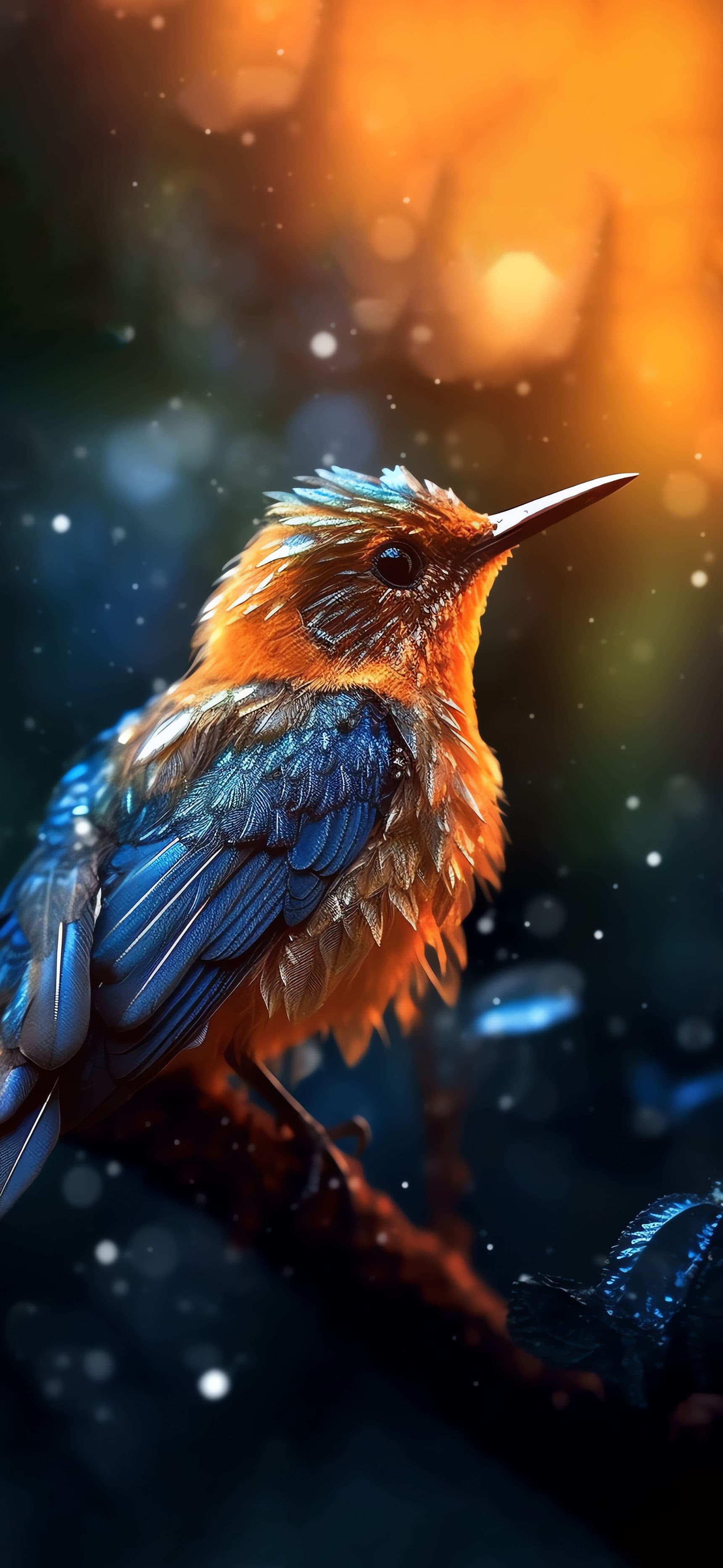 Vibrant Bird Portrait - Pro phone wallpaper