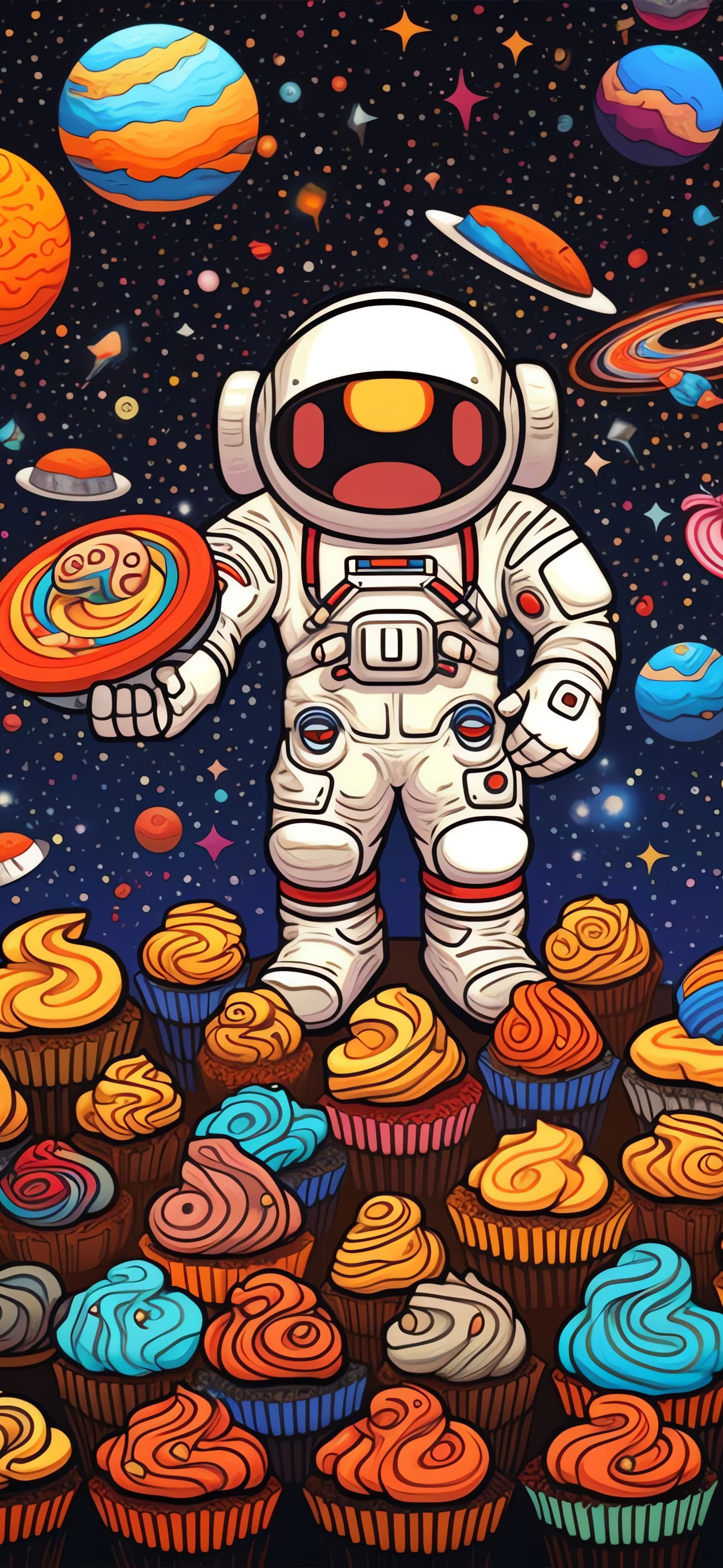 Cupcake Space Cadet - Pro phone wallpaper