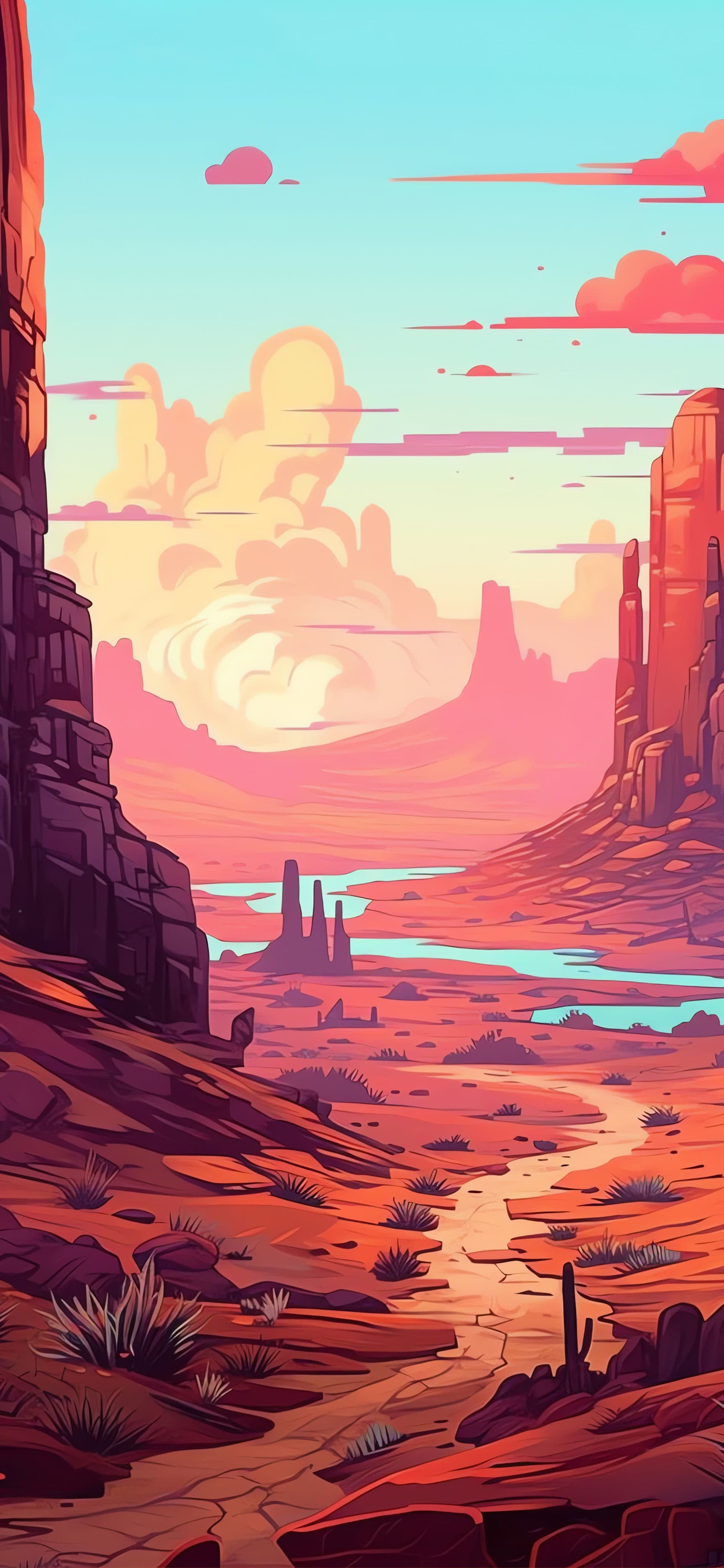 Painted Desert Vista - Pro phone wallpaper