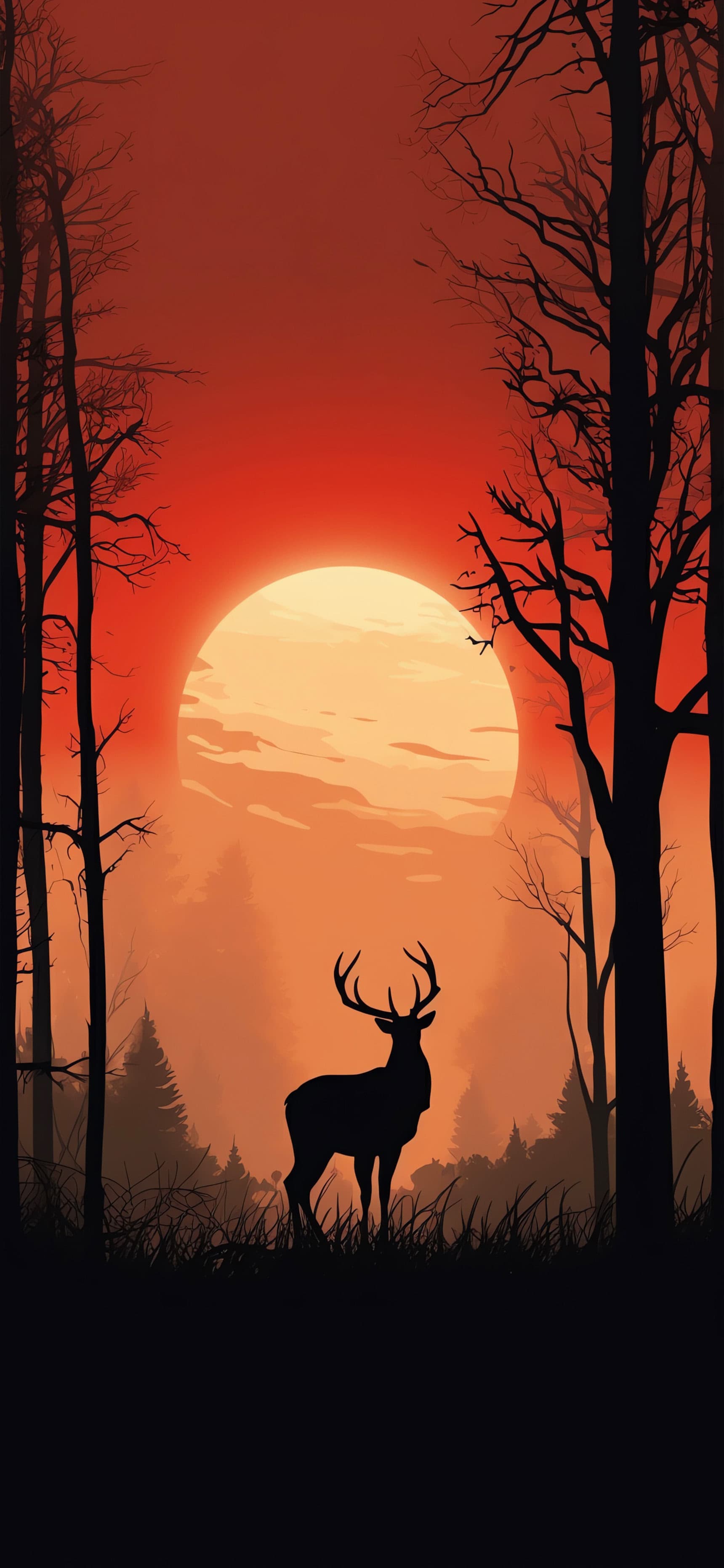 Silhouette Sunset - Pro phone wallpaper