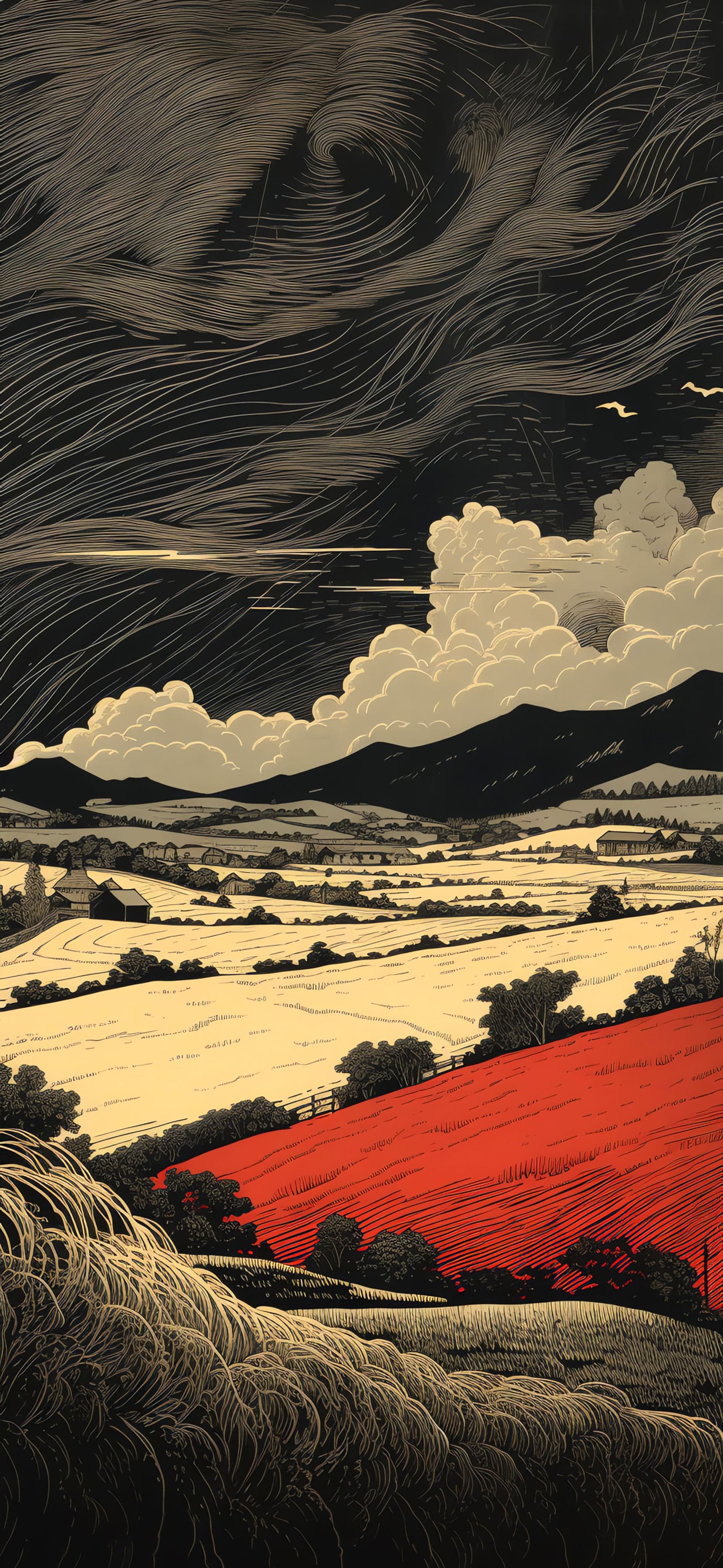 Rural Landscape Art - Pro phone wallpaper
