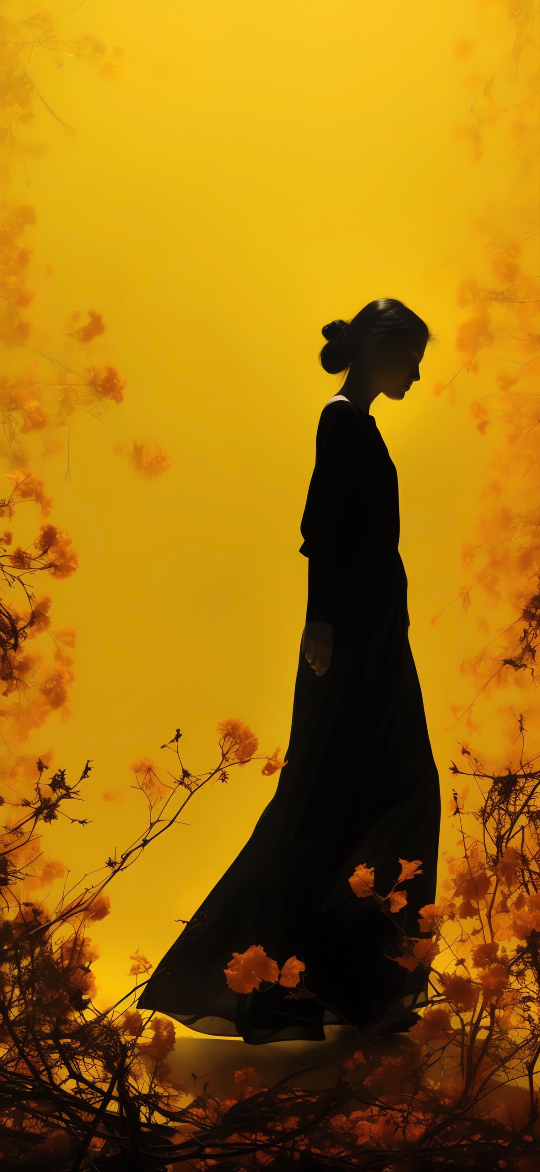 Golden Silhouette - Pro phone wallpaper