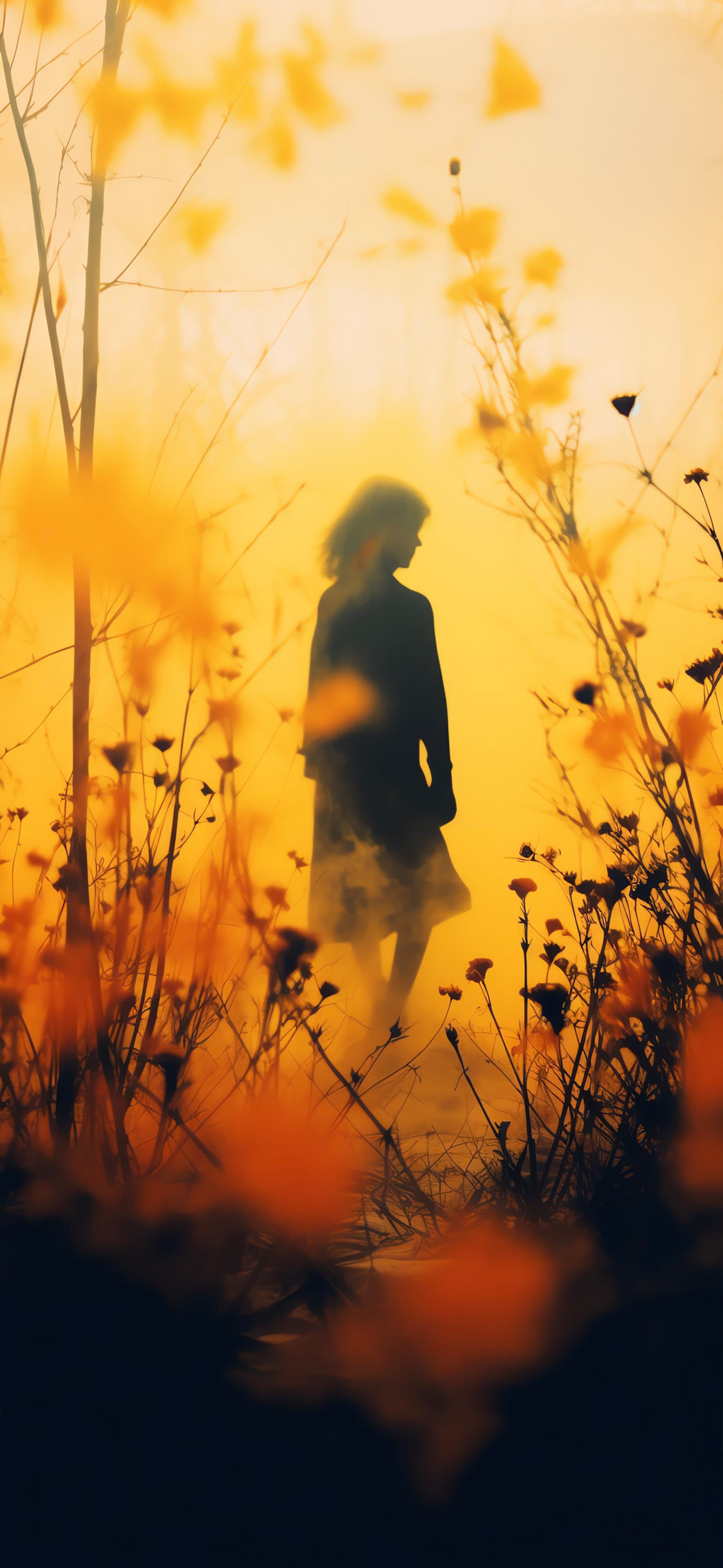 Silhouette in Mist - Pro phone wallpaper