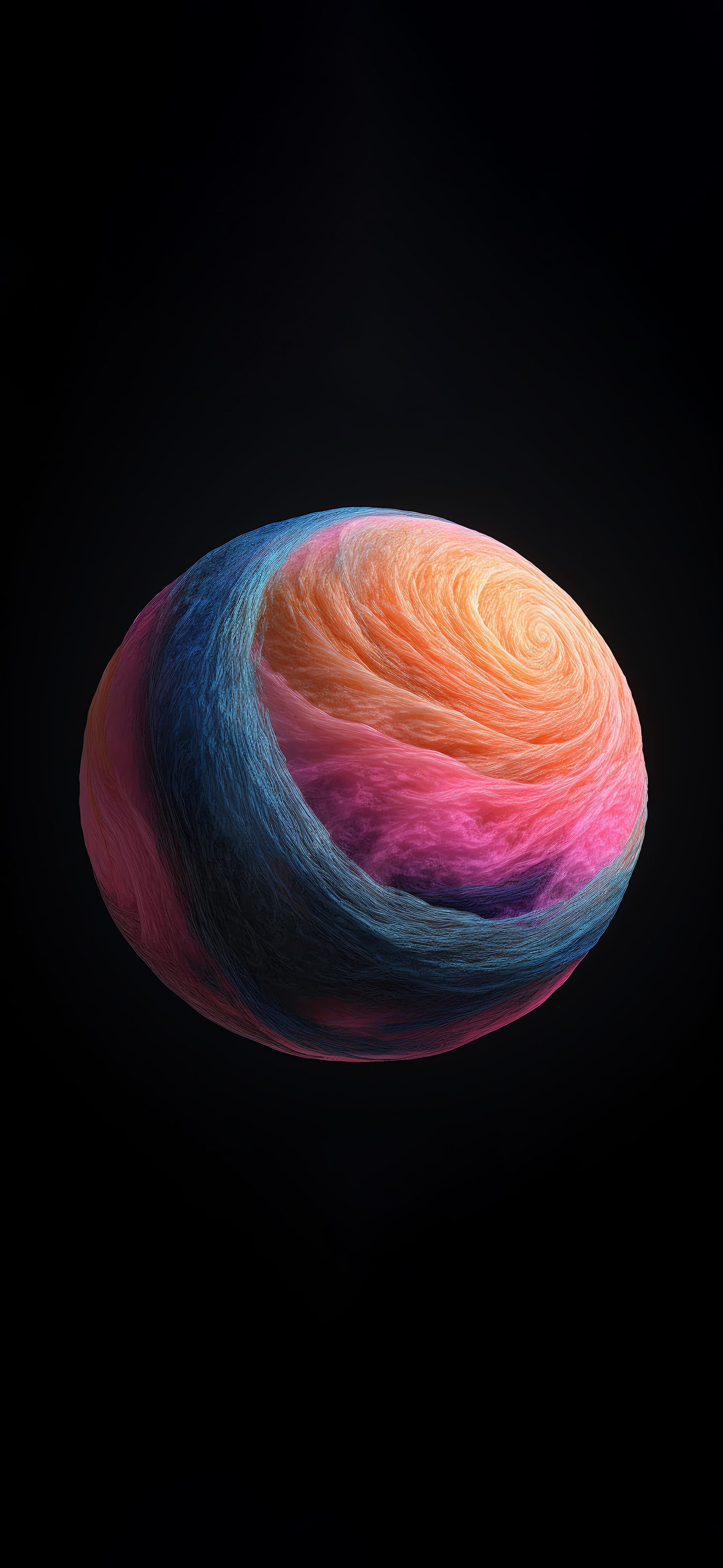 Swirling Cosmic Orb - Pro phone wallpaper