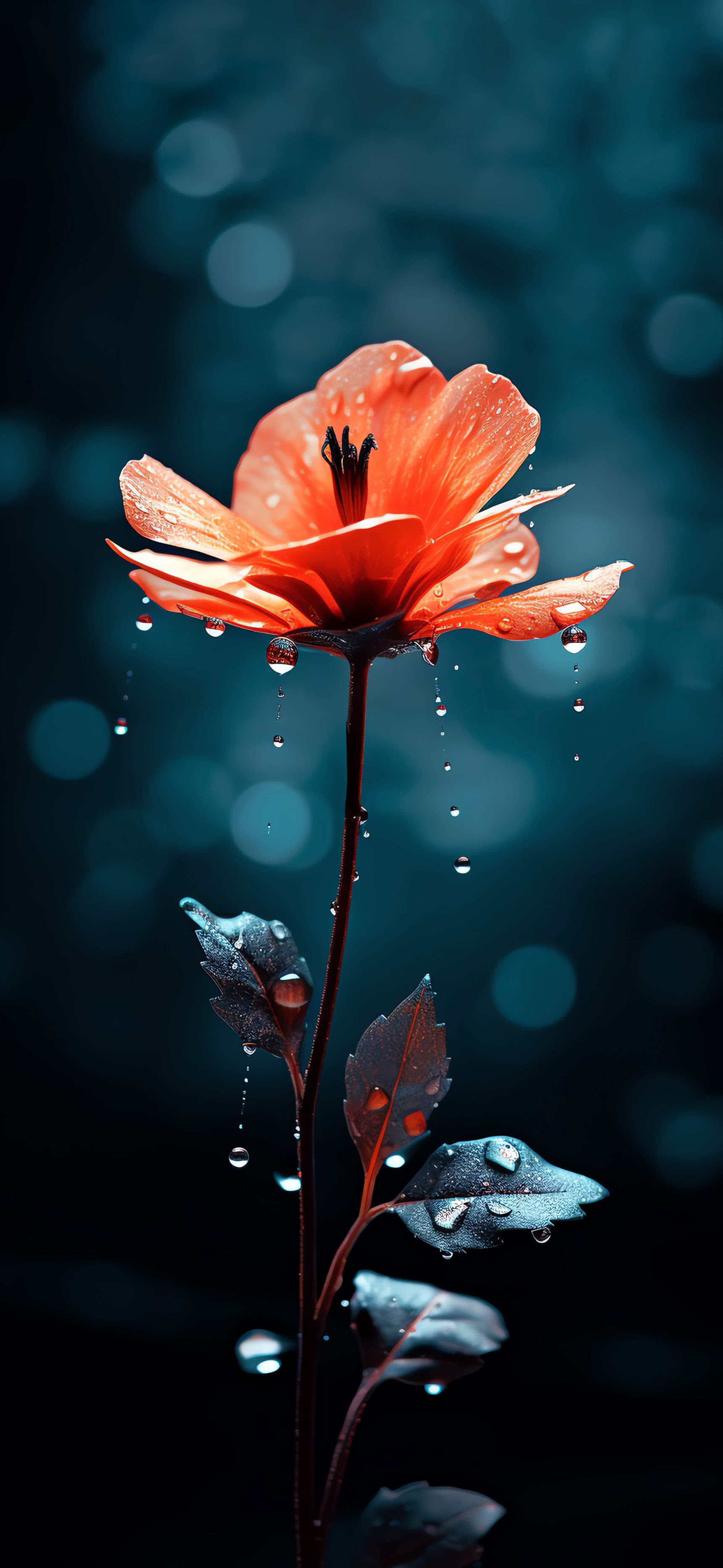 Dewy Orange Bloom - Pro phone wallpaper