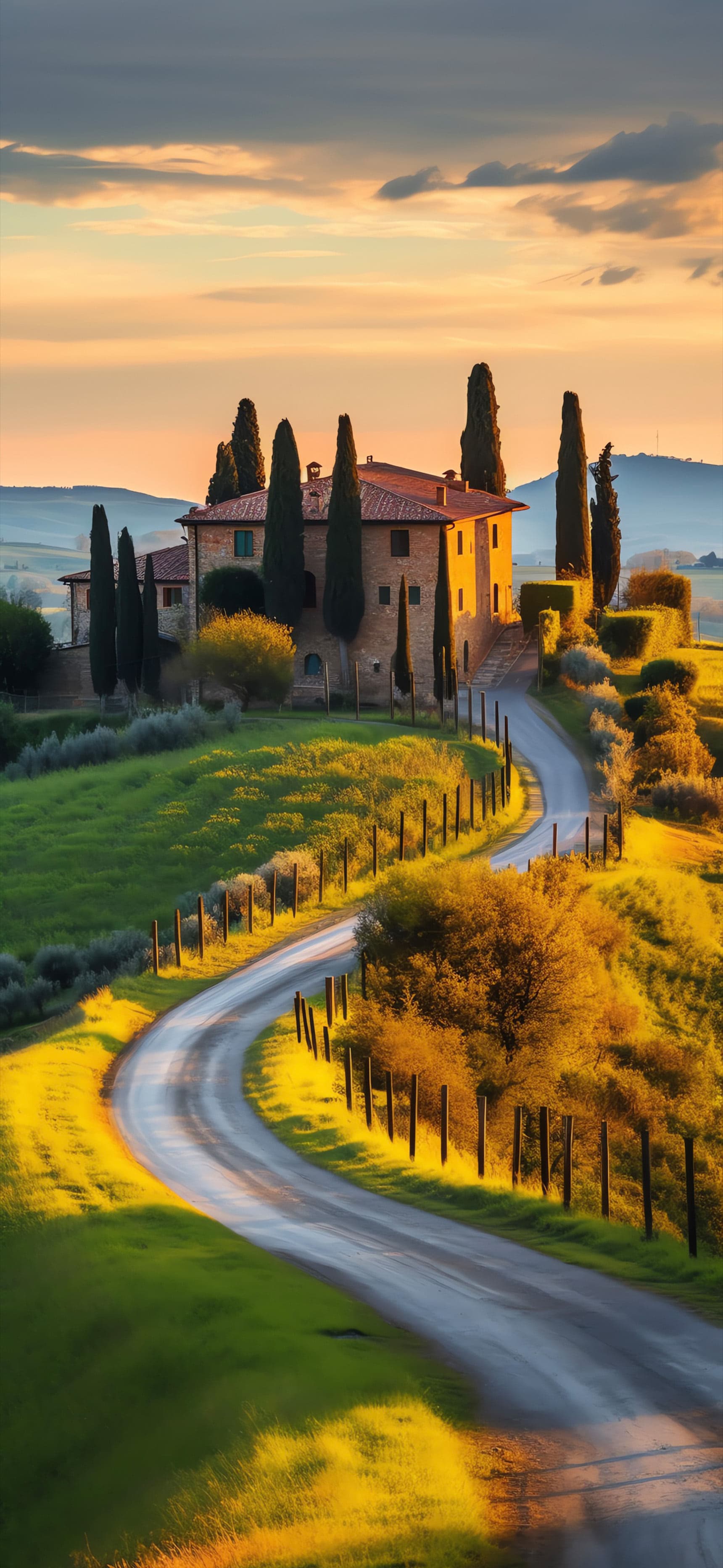 Tuscan Country Estate - Pro phone wallpaper