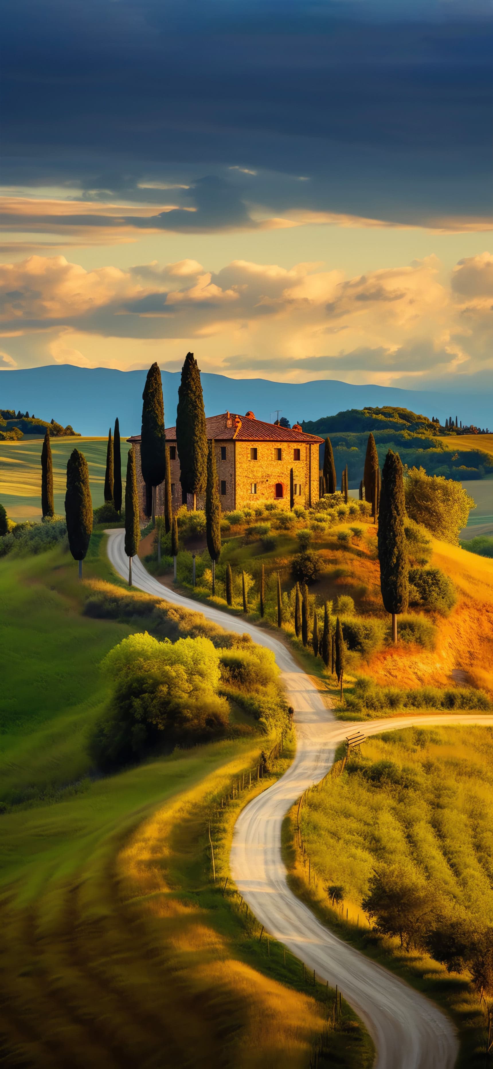 Tuscan Villa Vista - Pro phone wallpaper