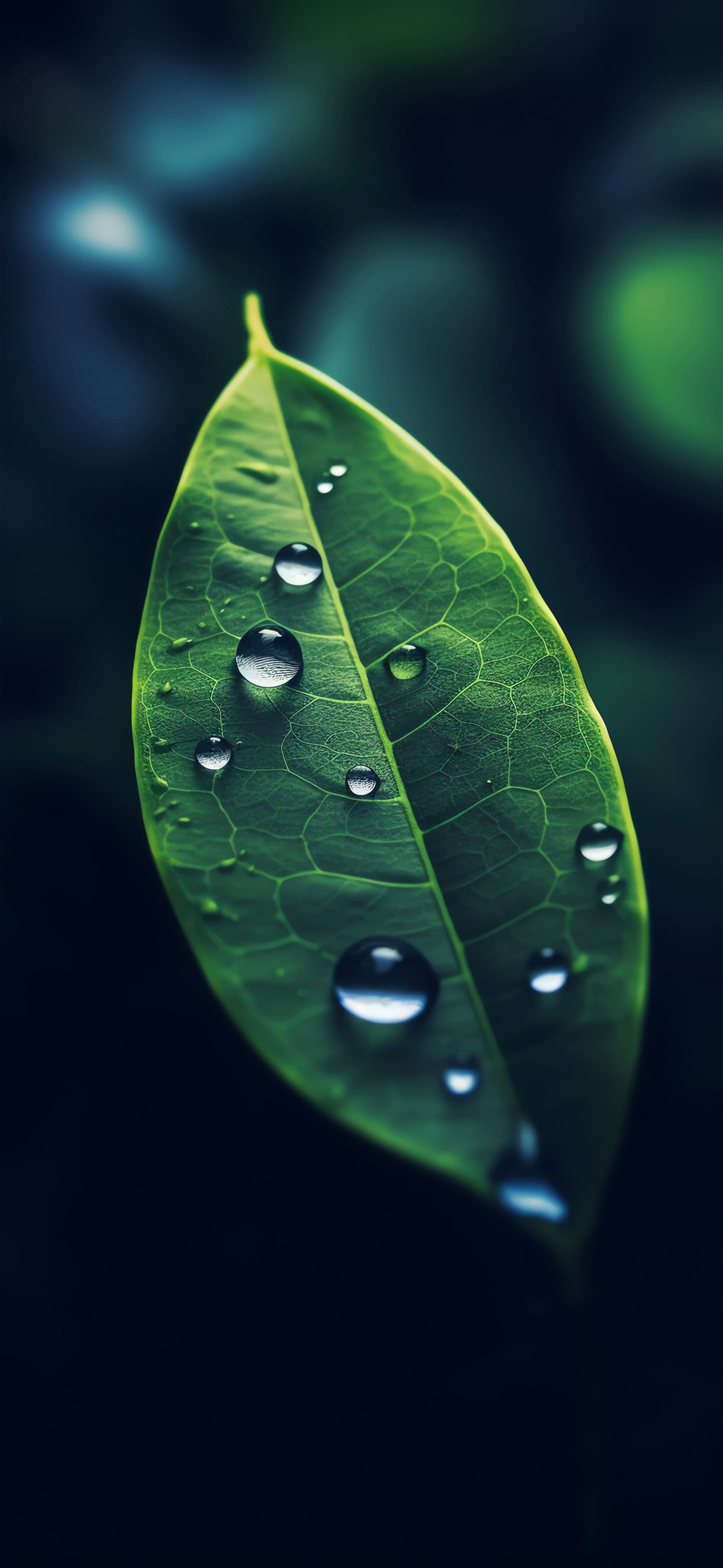 Dewy Green Leaf - Pro phone wallpaper