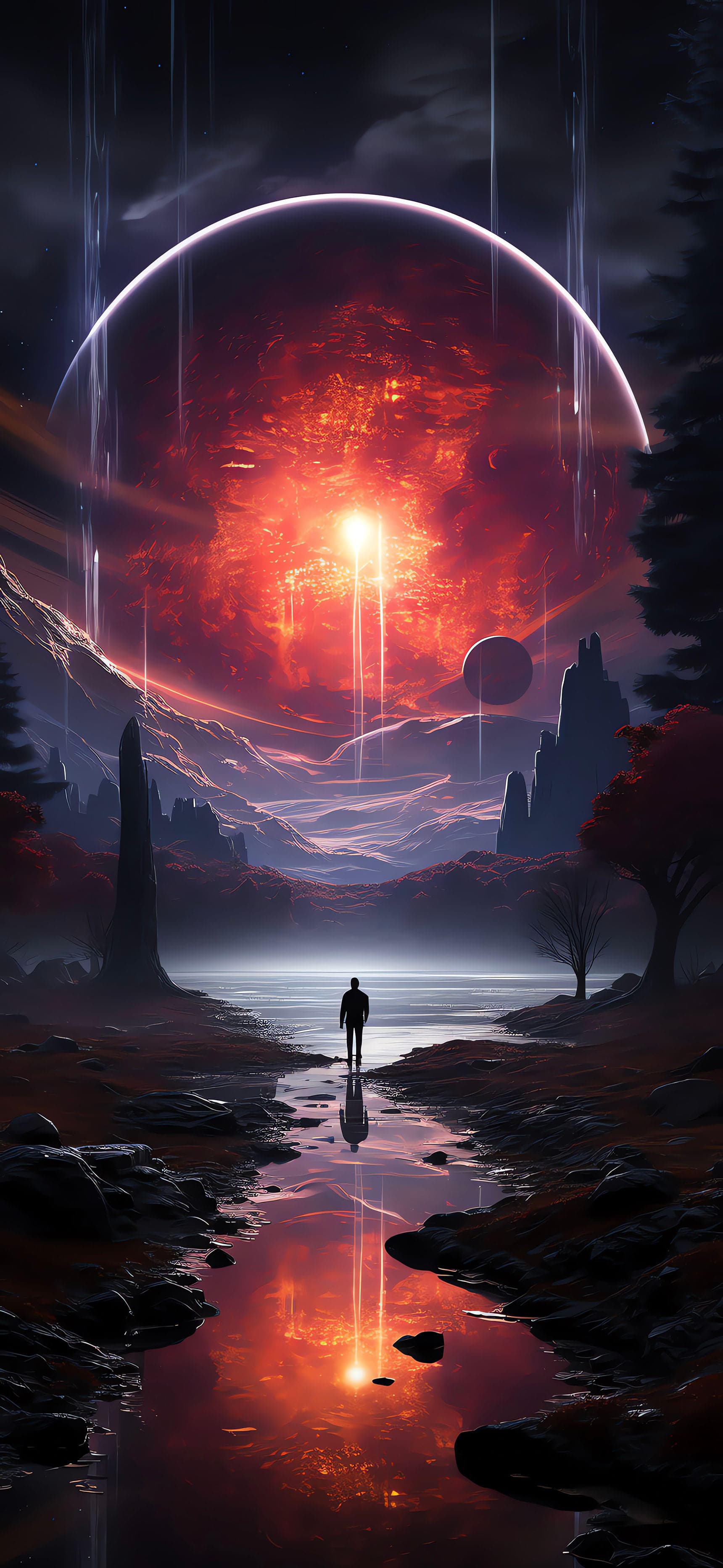 Cosmic Wanderer - Pro phone wallpaper