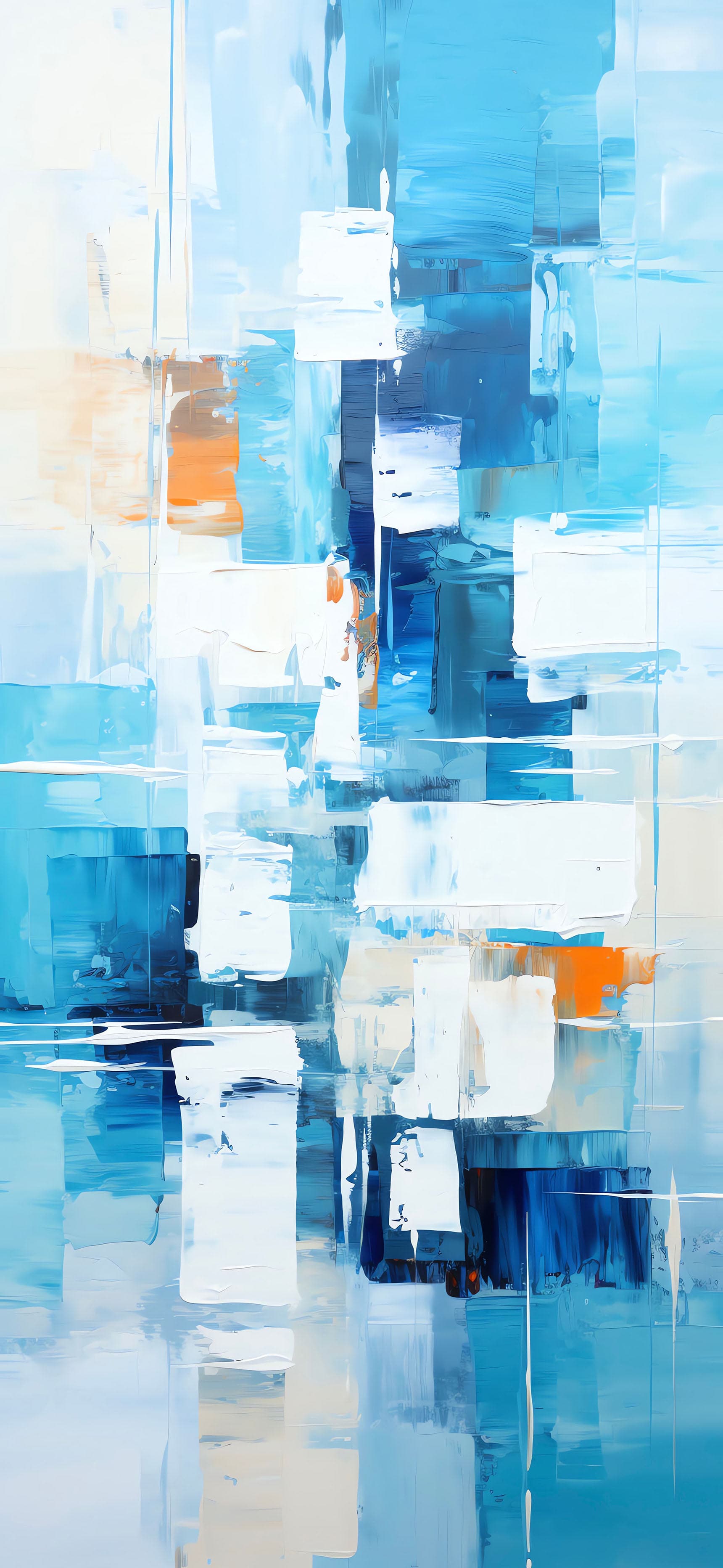 Abstract Blue Blocks - Pro phone wallpaper
