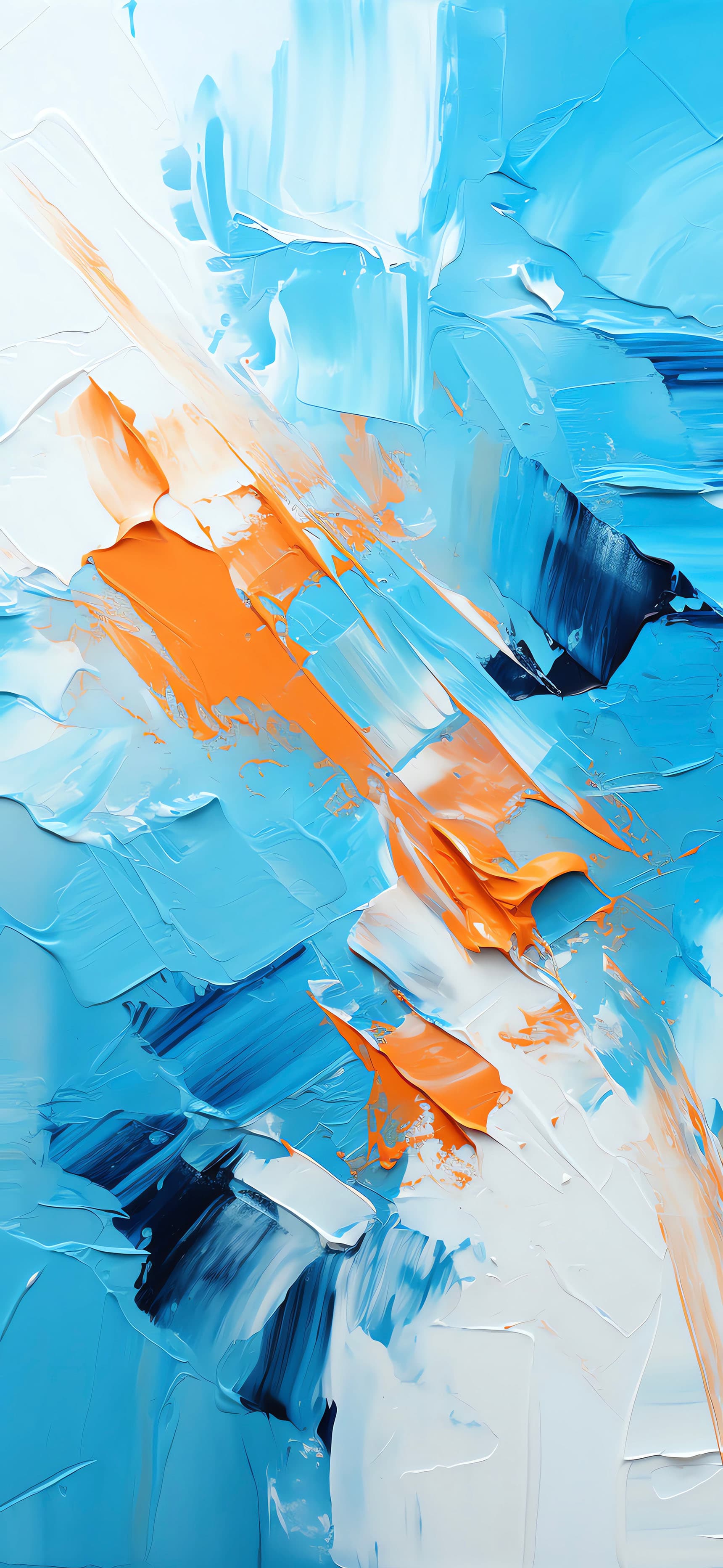 Abstract Brushstrokes Blue - Pro phone wallpaper