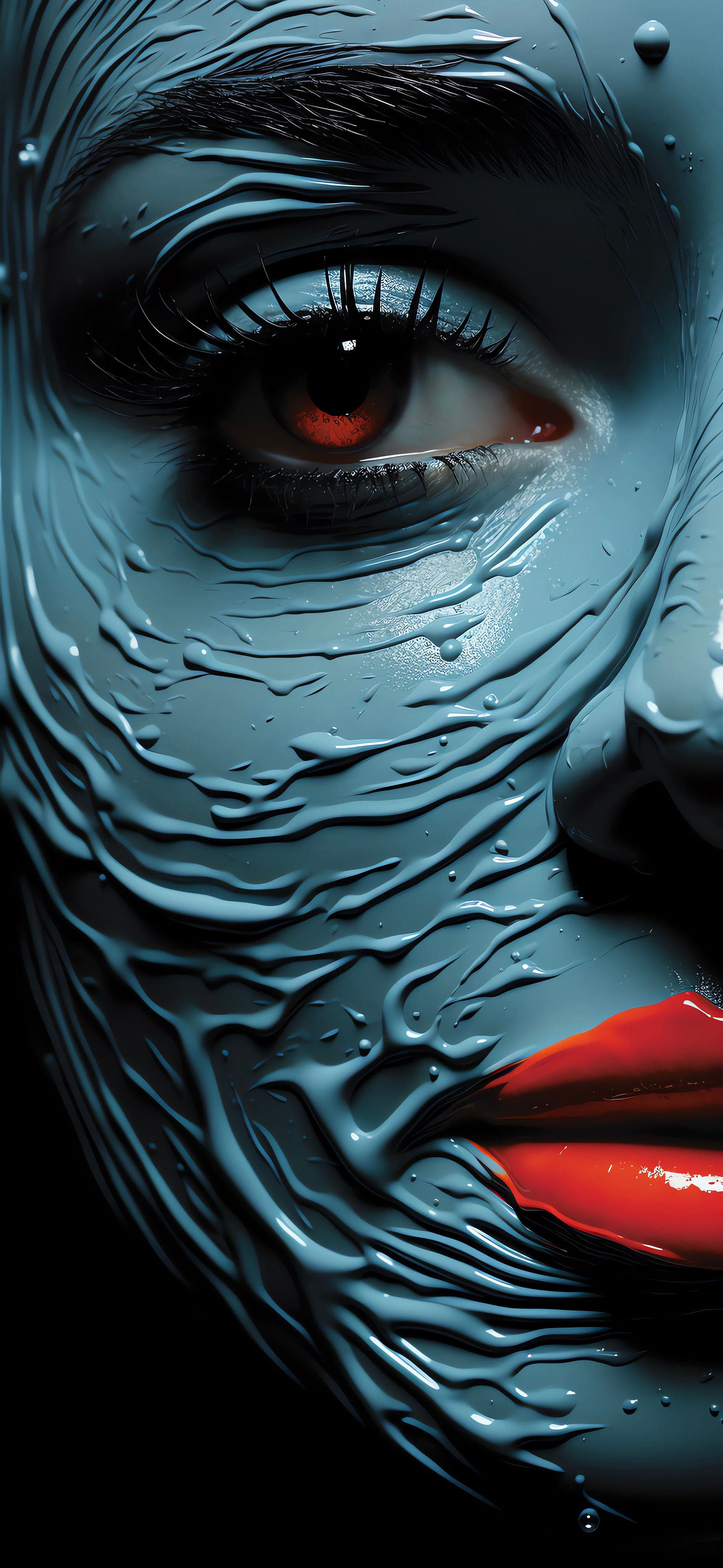 Surreal Painted Face - Pro phone wallpaper