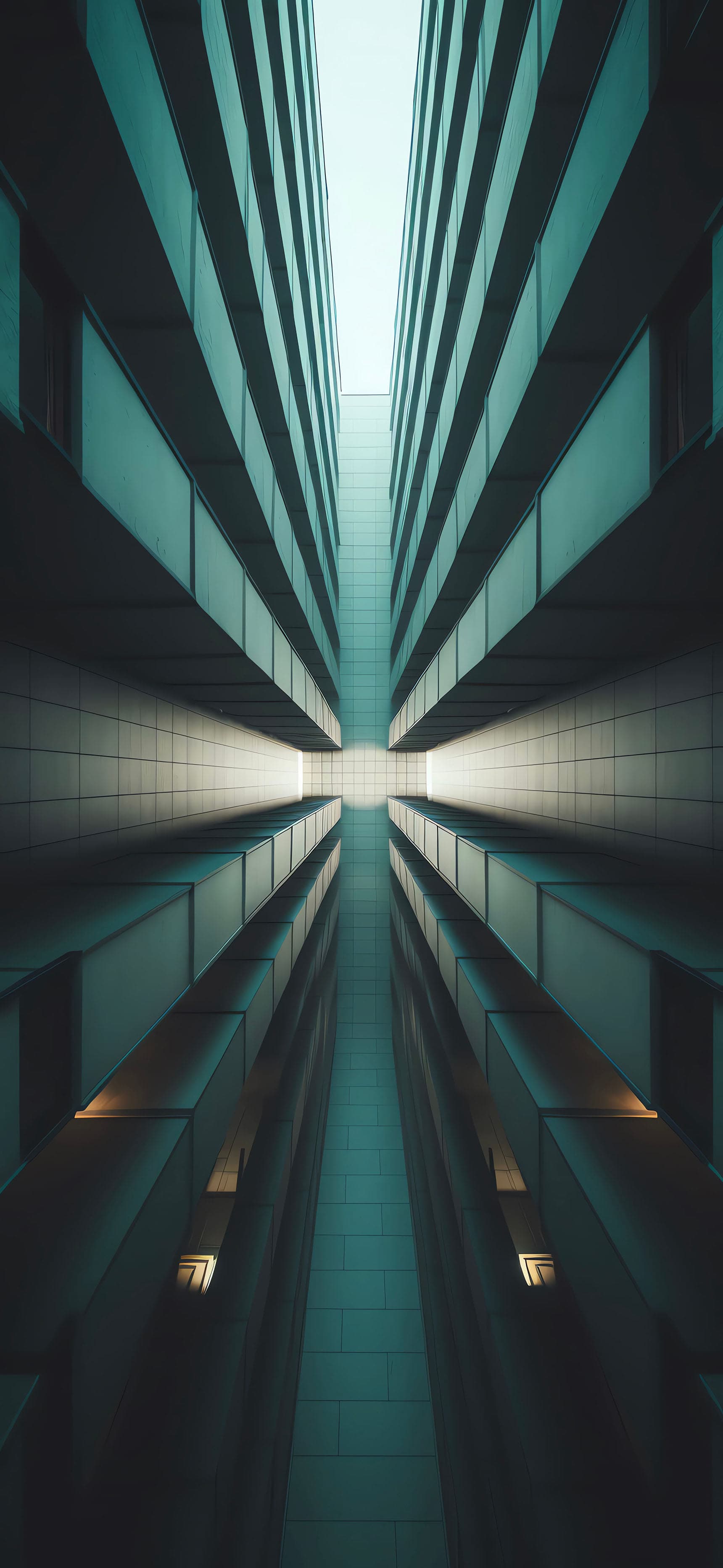 Minimalist Building Perspective - Pro phone wallpaper