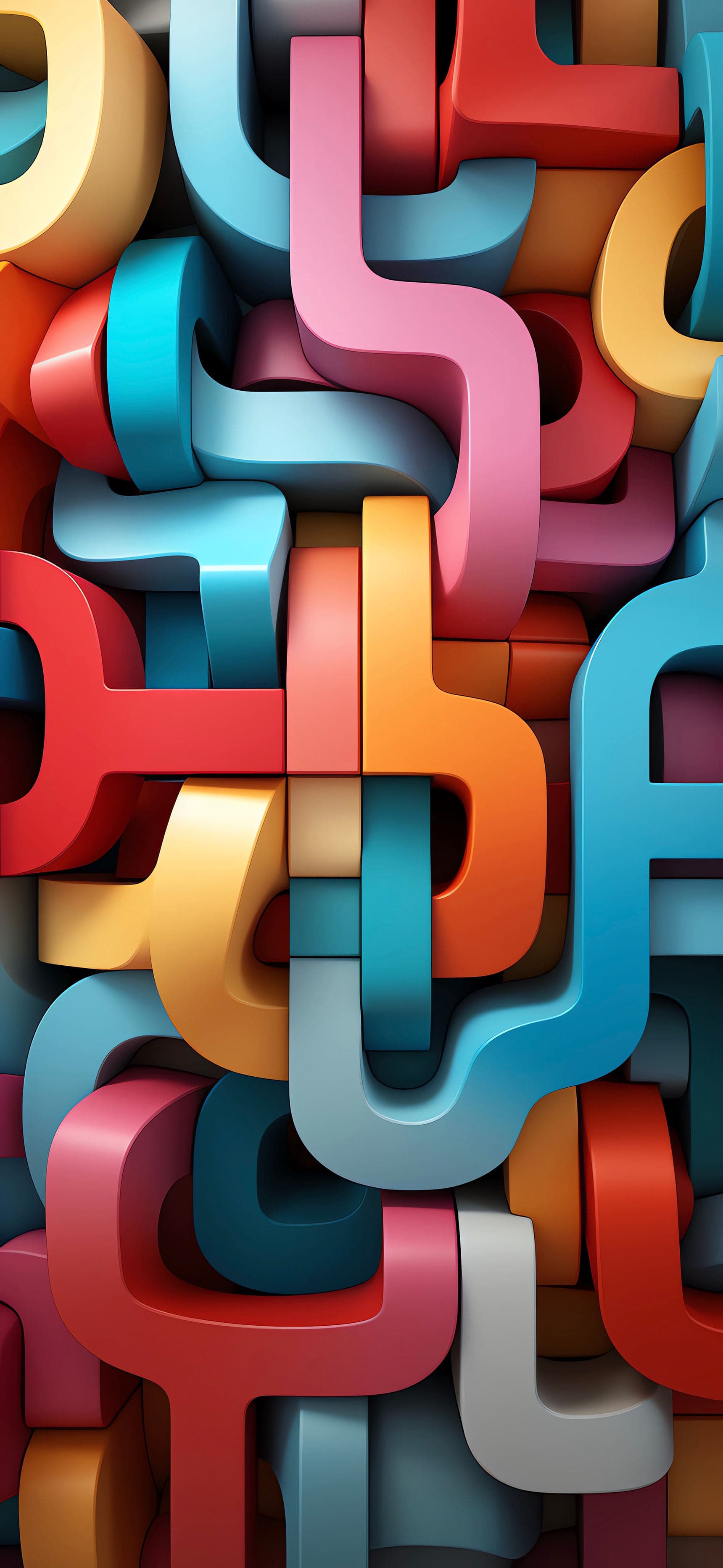 Interlocking Shapes - Pro phone wallpaper