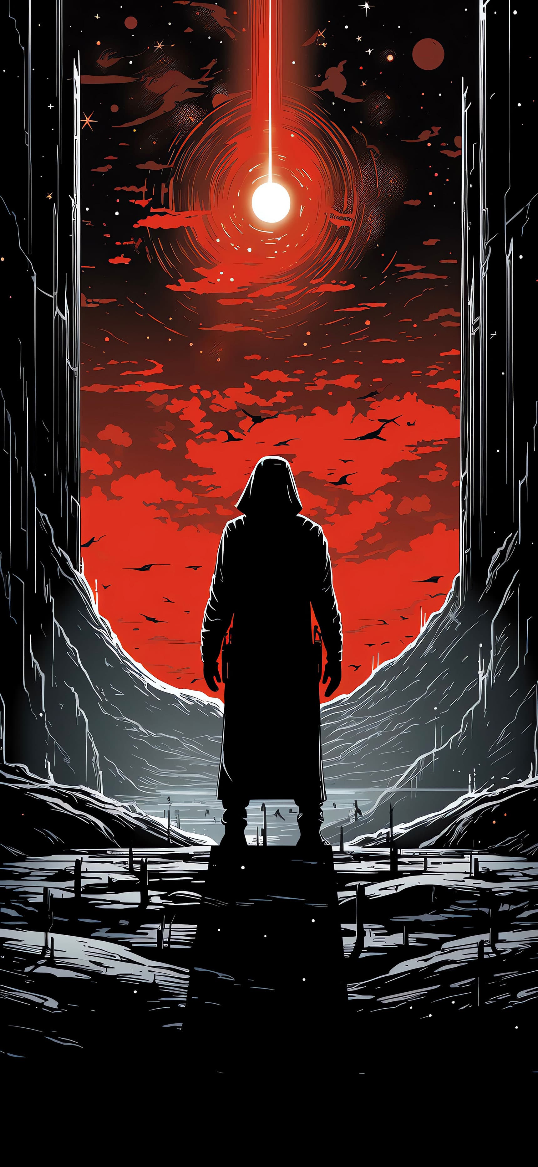 Crimson Abyss - Pro phone wallpaper