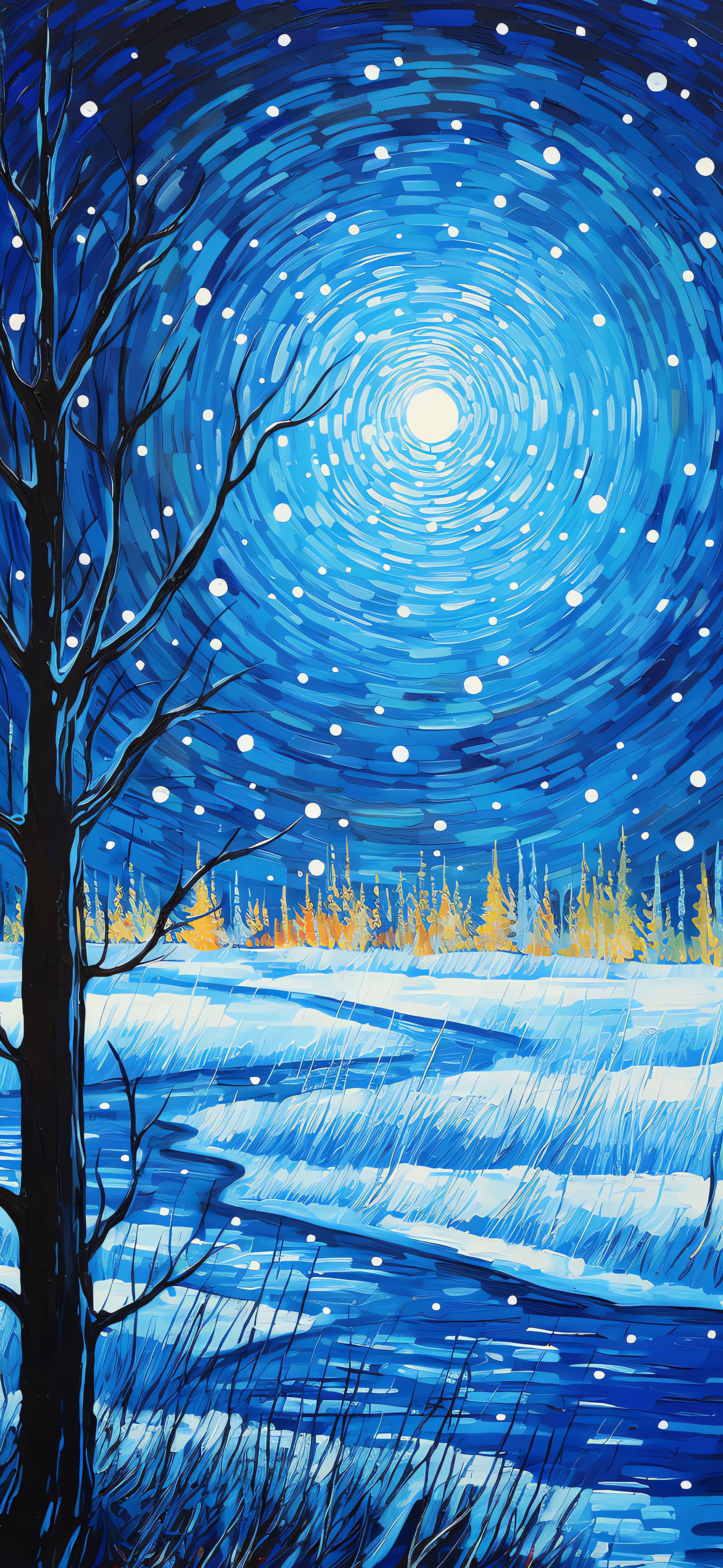 Winter Night - Pro phone wallpaper