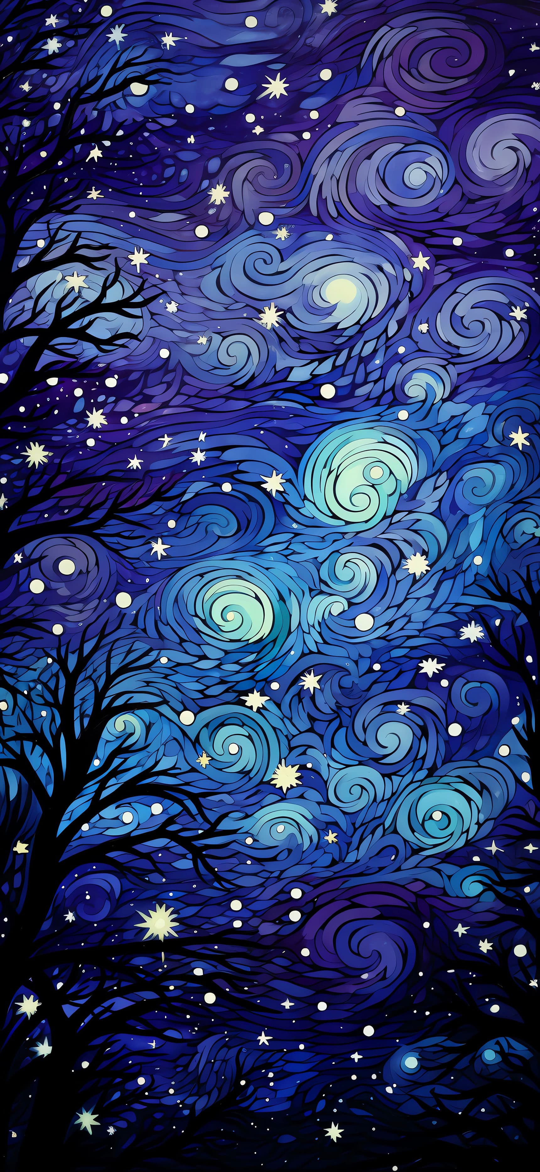 Cosmic Swirls - Pro phone wallpaper