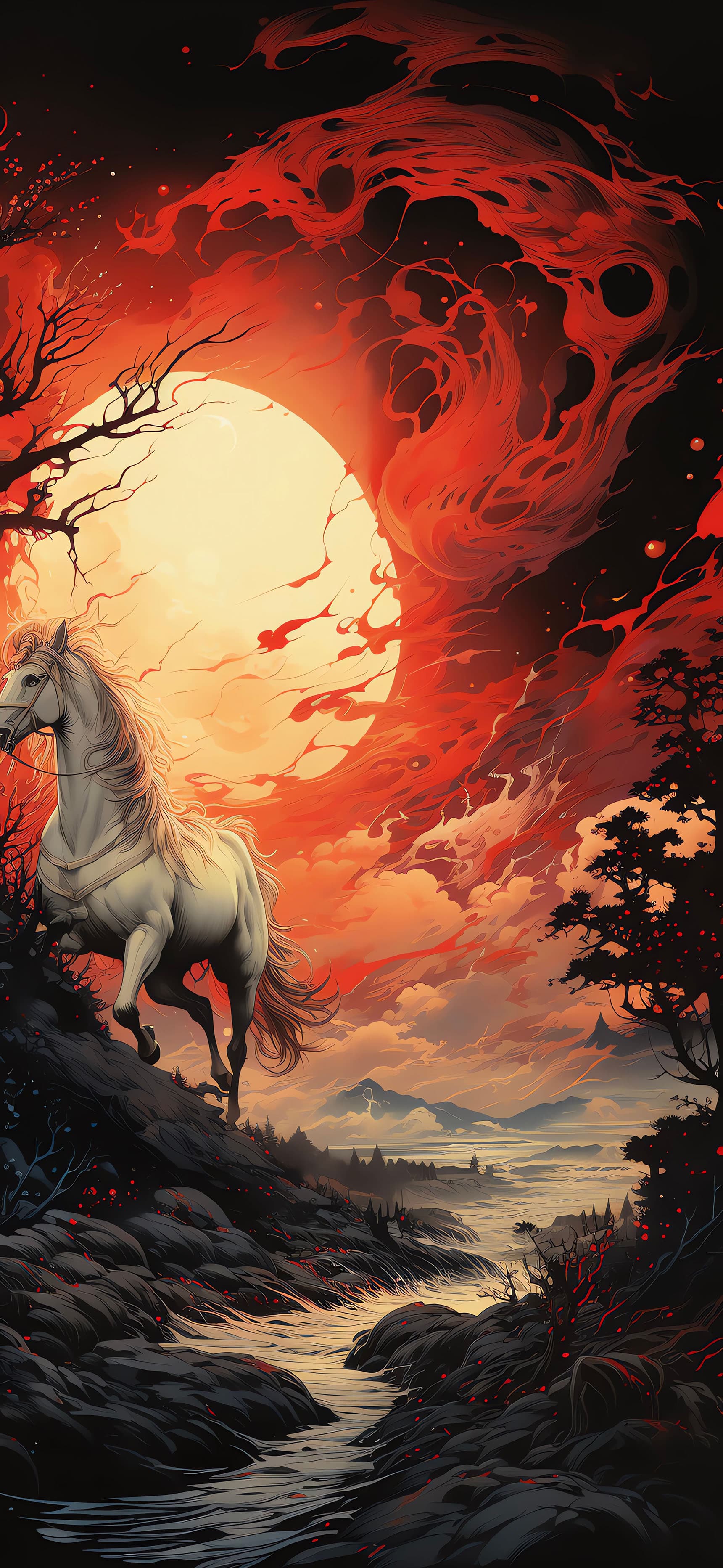 Fiery Horse Dream - Pro phone wallpaper