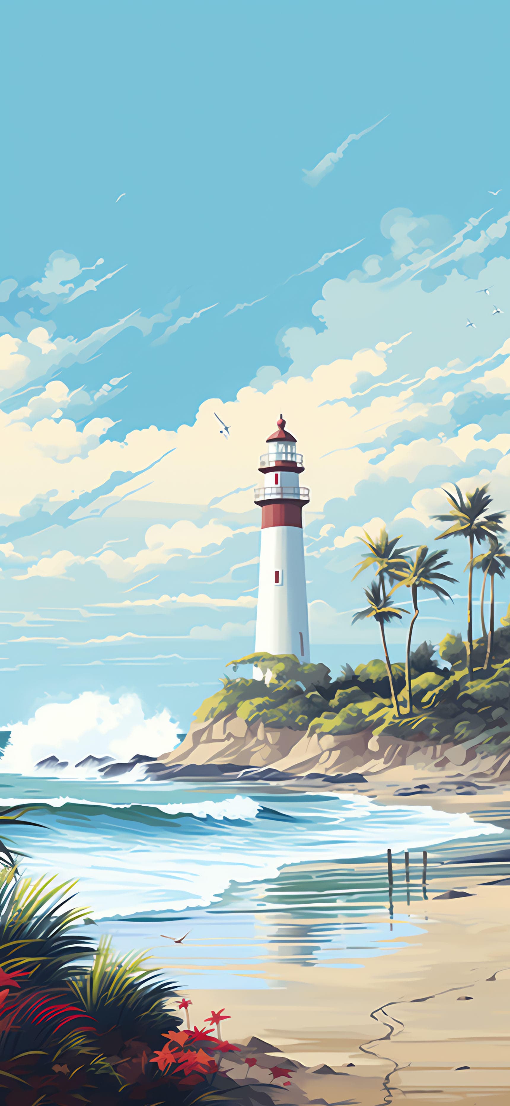 Coastal Lighthouse View - Pro phone wallpaper