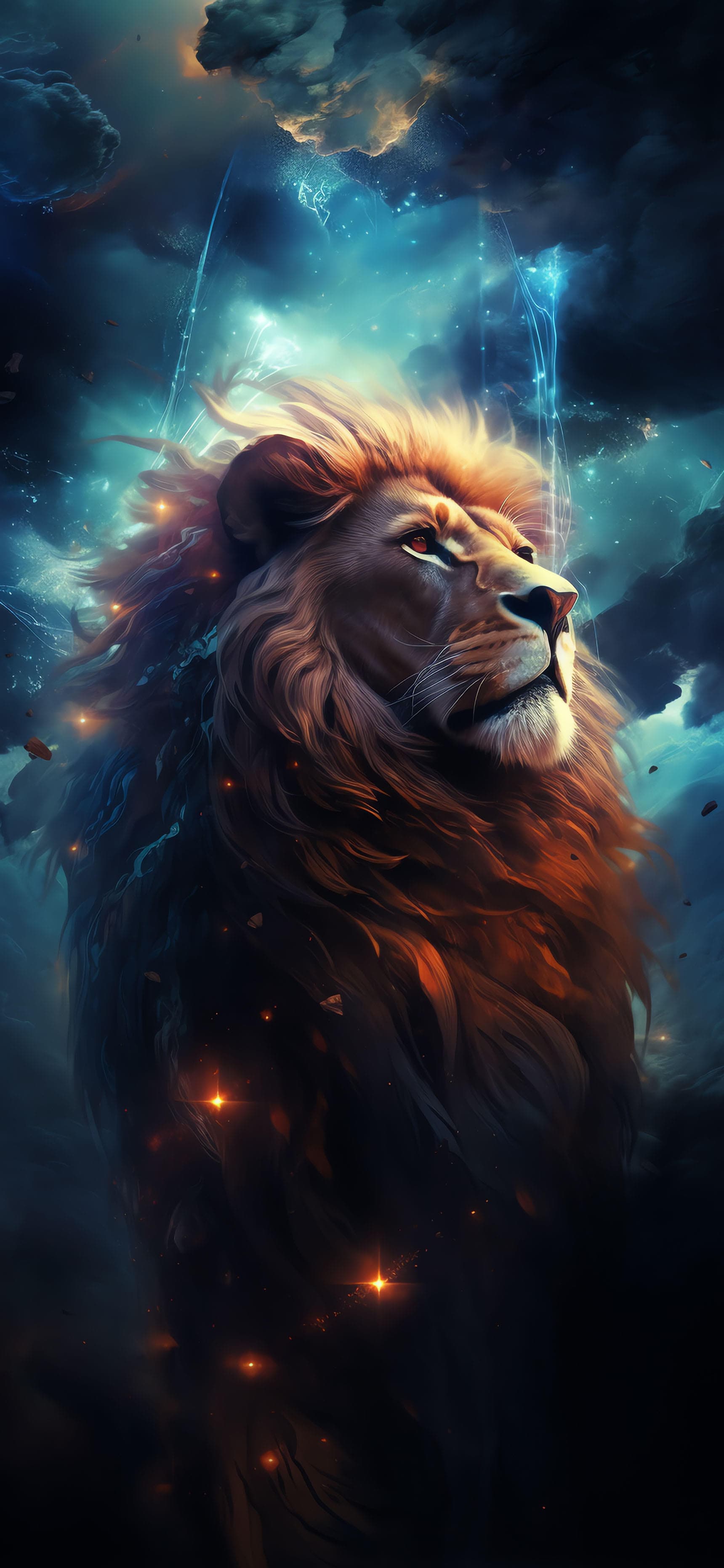 Majestic Lion Gaze - Pro phone wallpaper