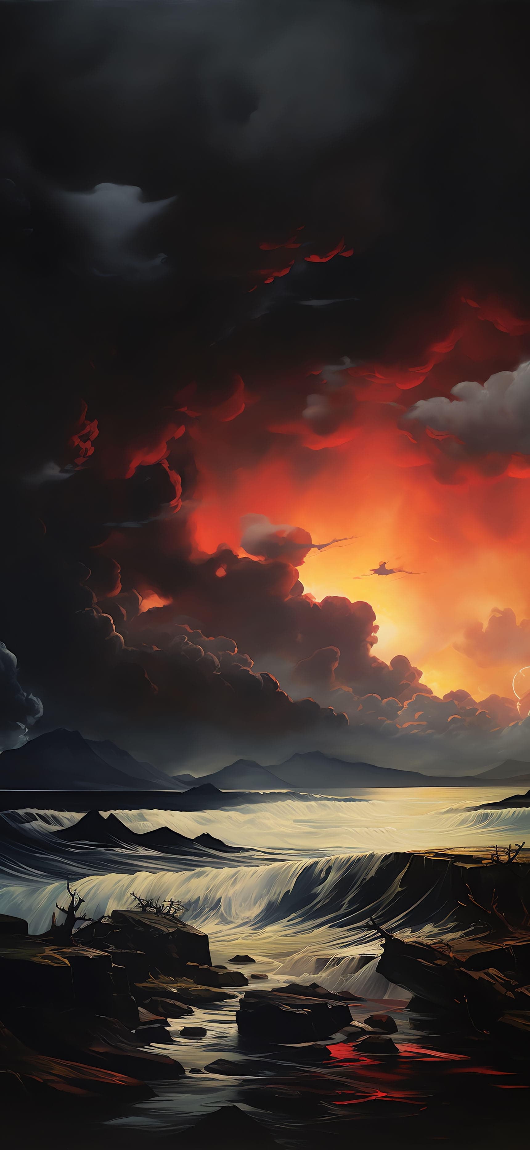 Fiery Horizon - Pro phone wallpaper
