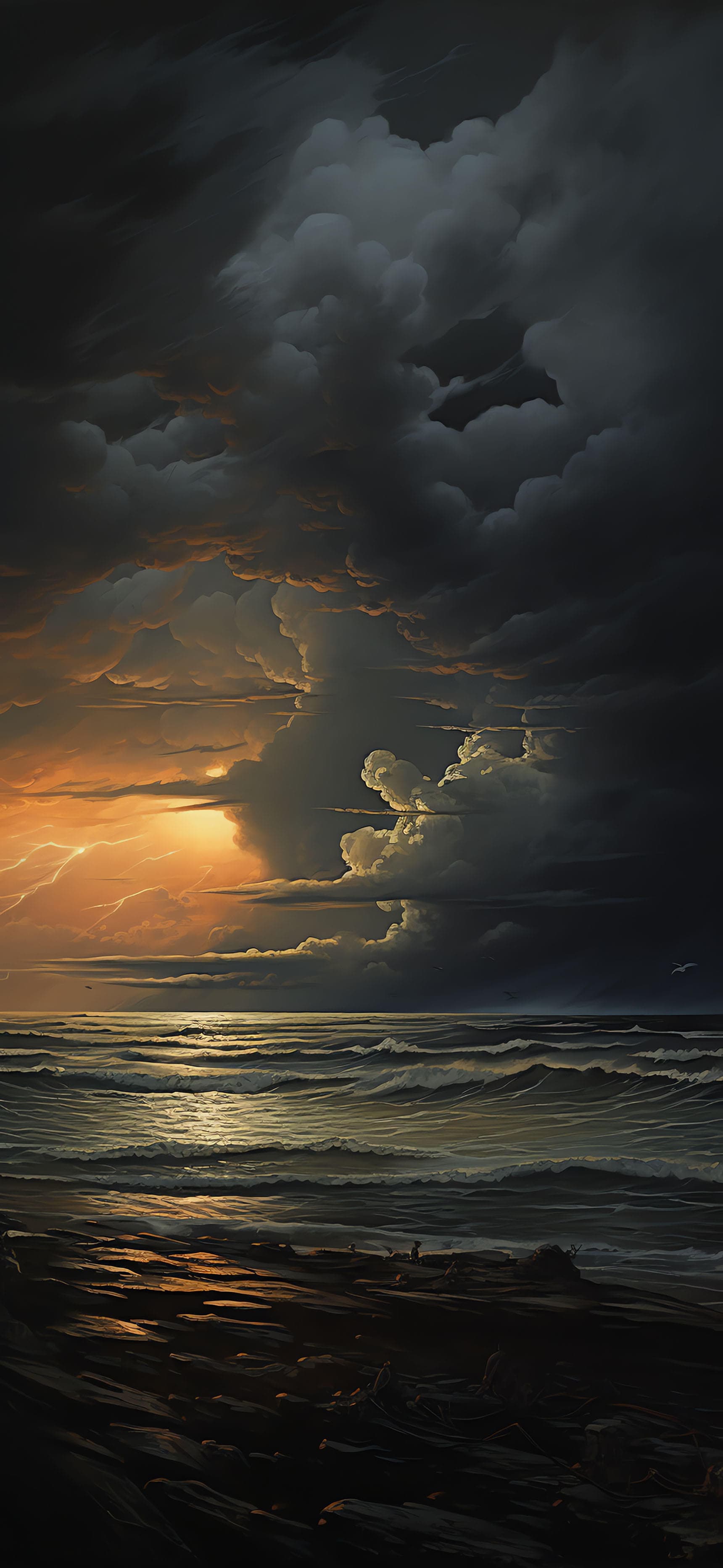Stormy Seascape - Pro phone wallpaper