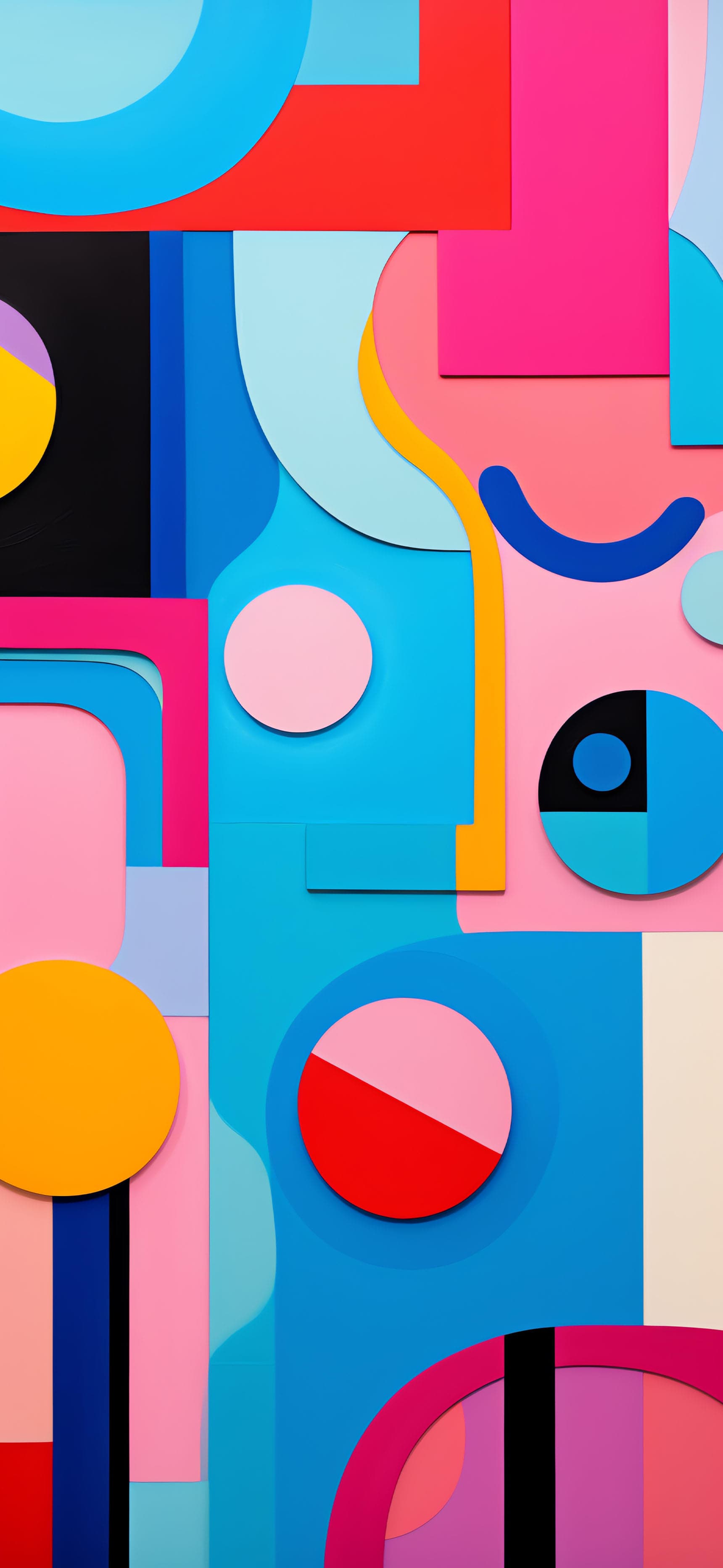 Geometric Color Blocks - Pro phone wallpaper