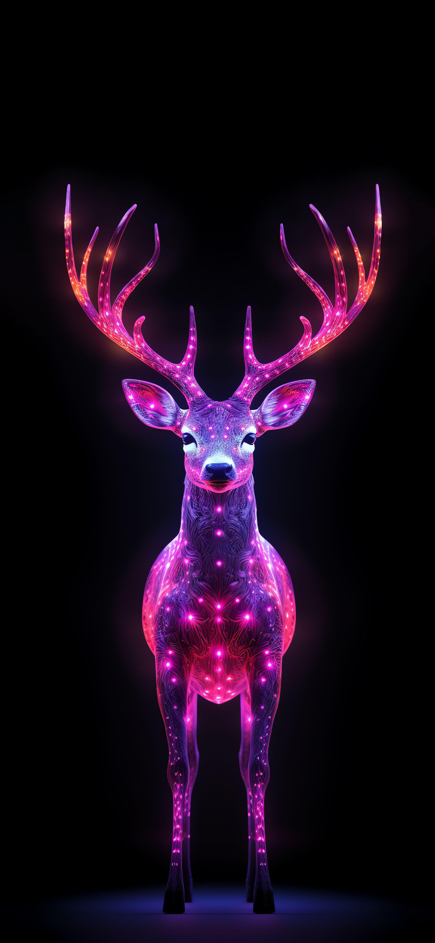 Cosmic Deer Majesty - Pro phone wallpaper