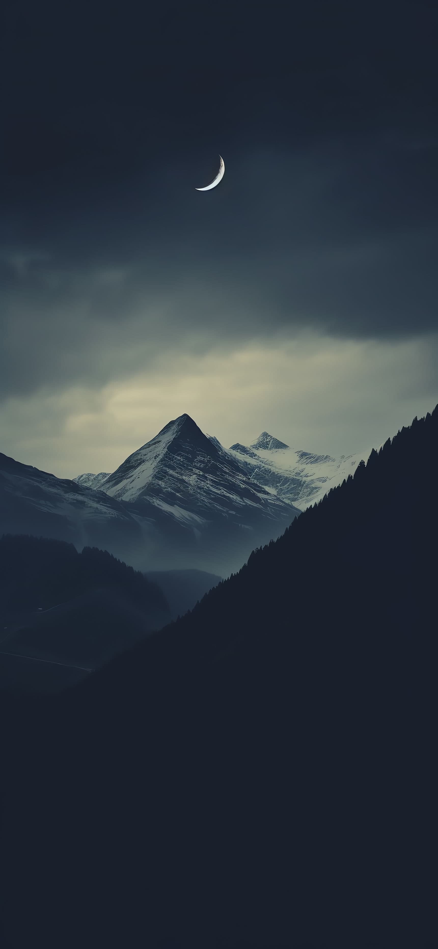 Alpine Moon Serenity - Pro phone wallpaper