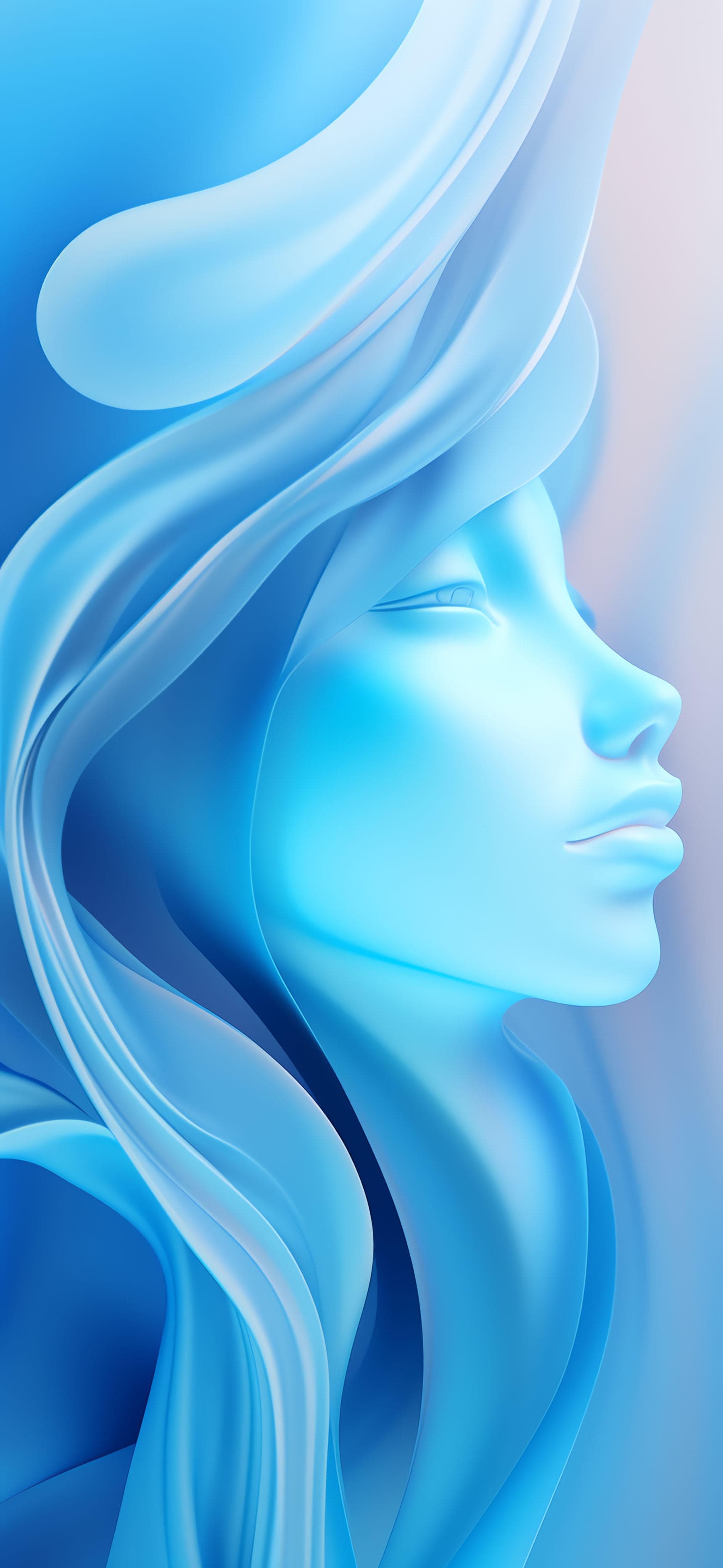 Aqua Serenity Face - Pro phone wallpaper