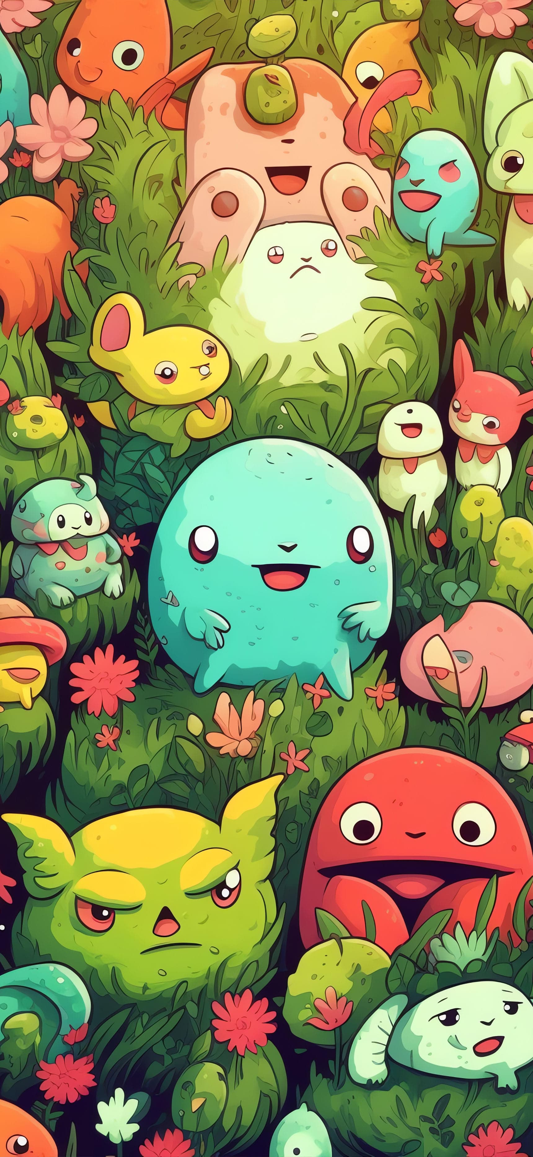 Monster Mash Meadow - Pro phone wallpaper
