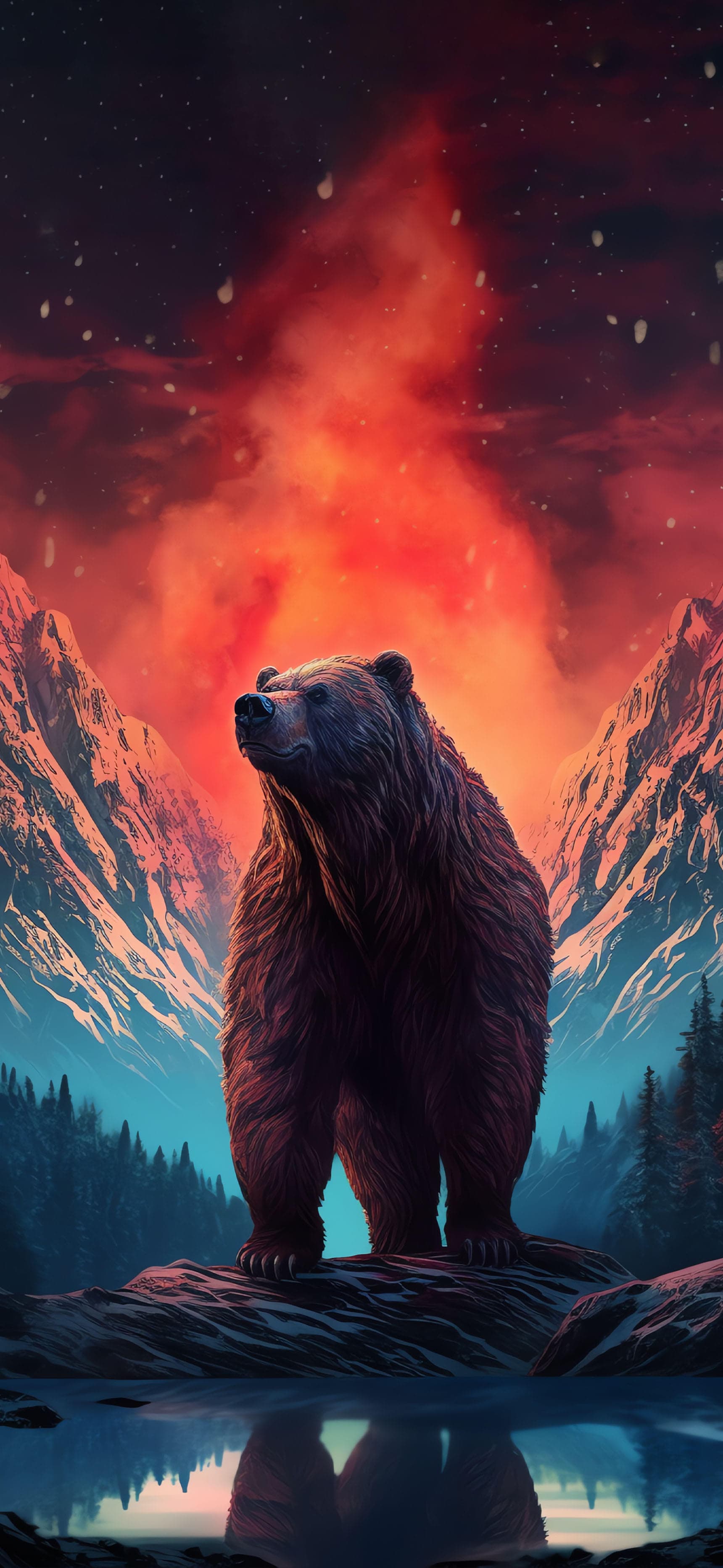 Grizzly Mountain Majesty - Pro phone wallpaper