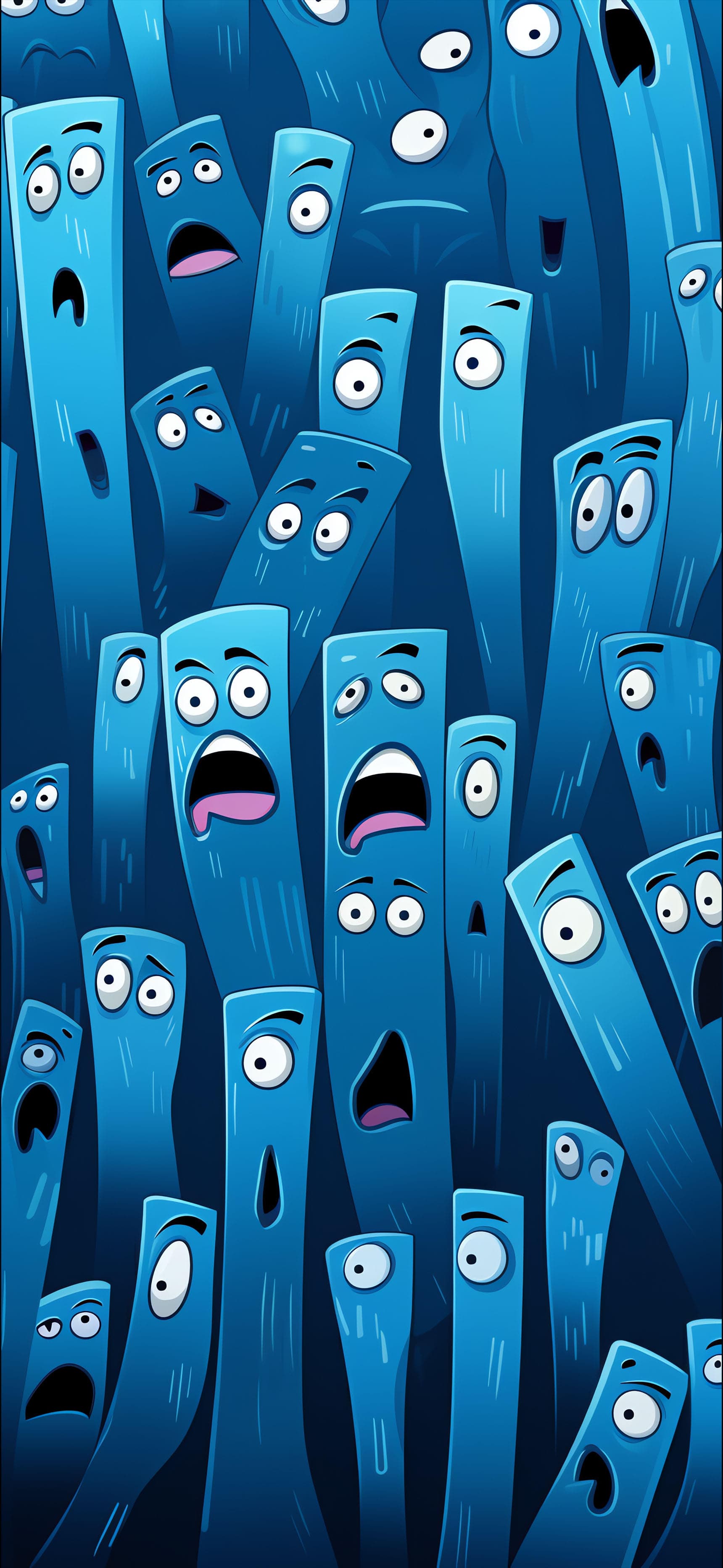 Blue Scream Crowd - Pro phone wallpaper