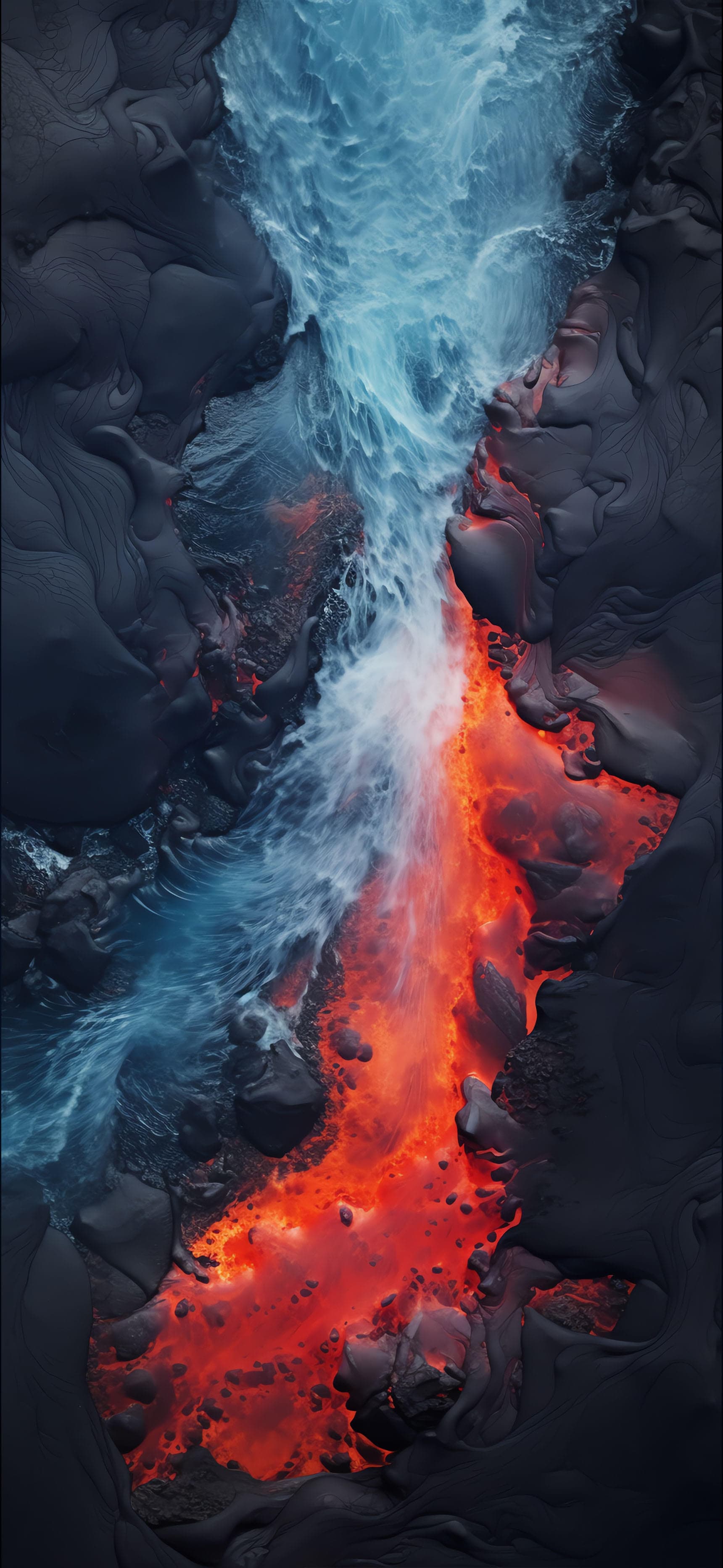Lava River Flow - Pro phone wallpaper