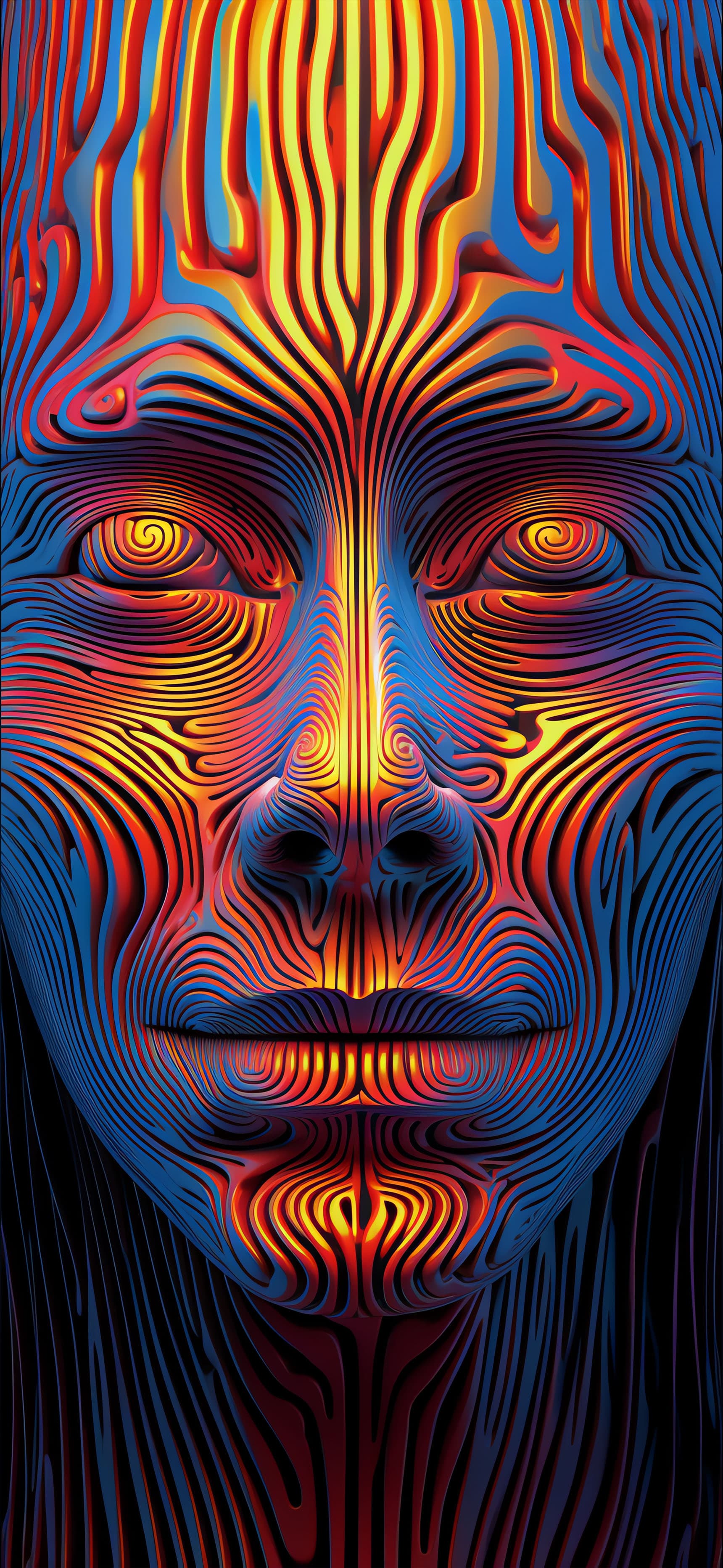 Striated Face Design - Pro phone wallpaper