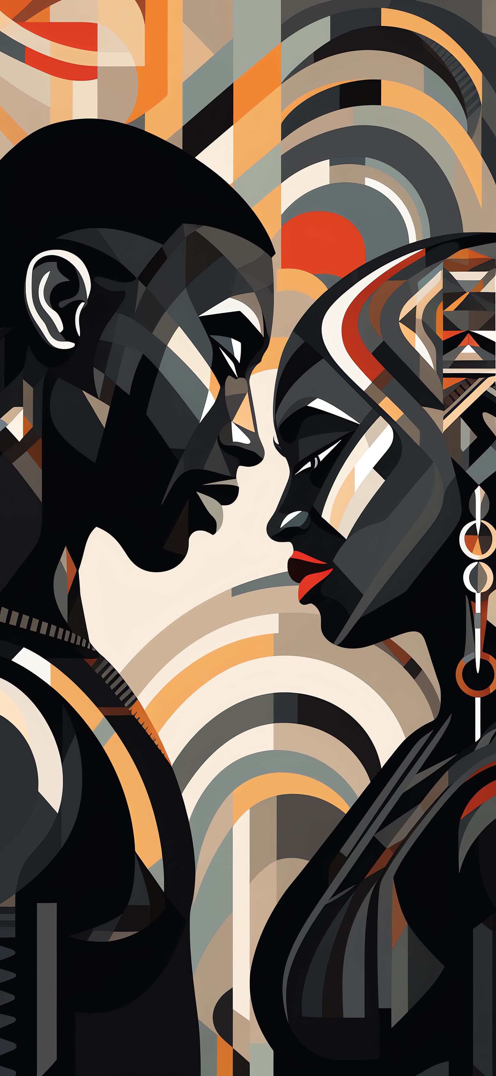 Abstract Tribal Faces - Pro phone wallpaper