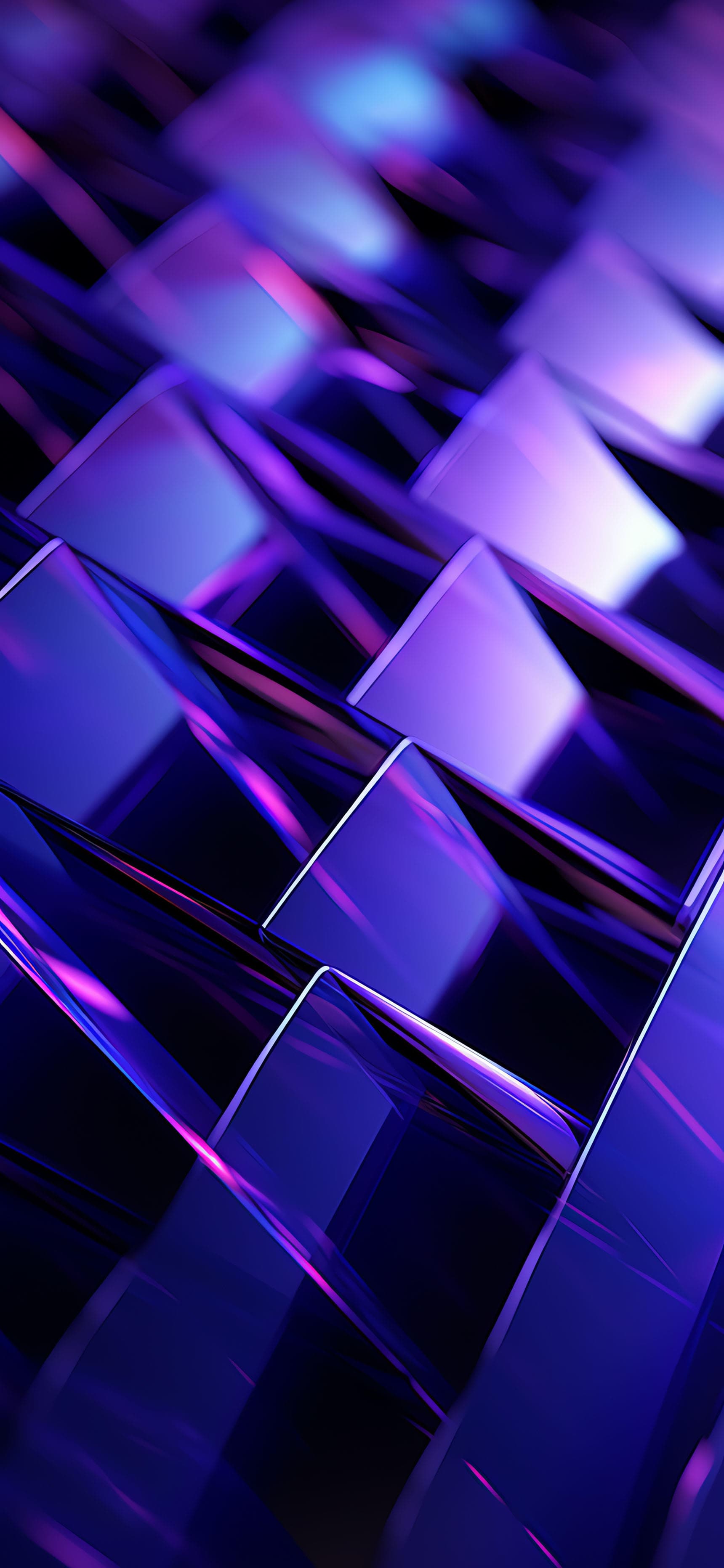 Geometric Purple Glass - Pro phone wallpaper
