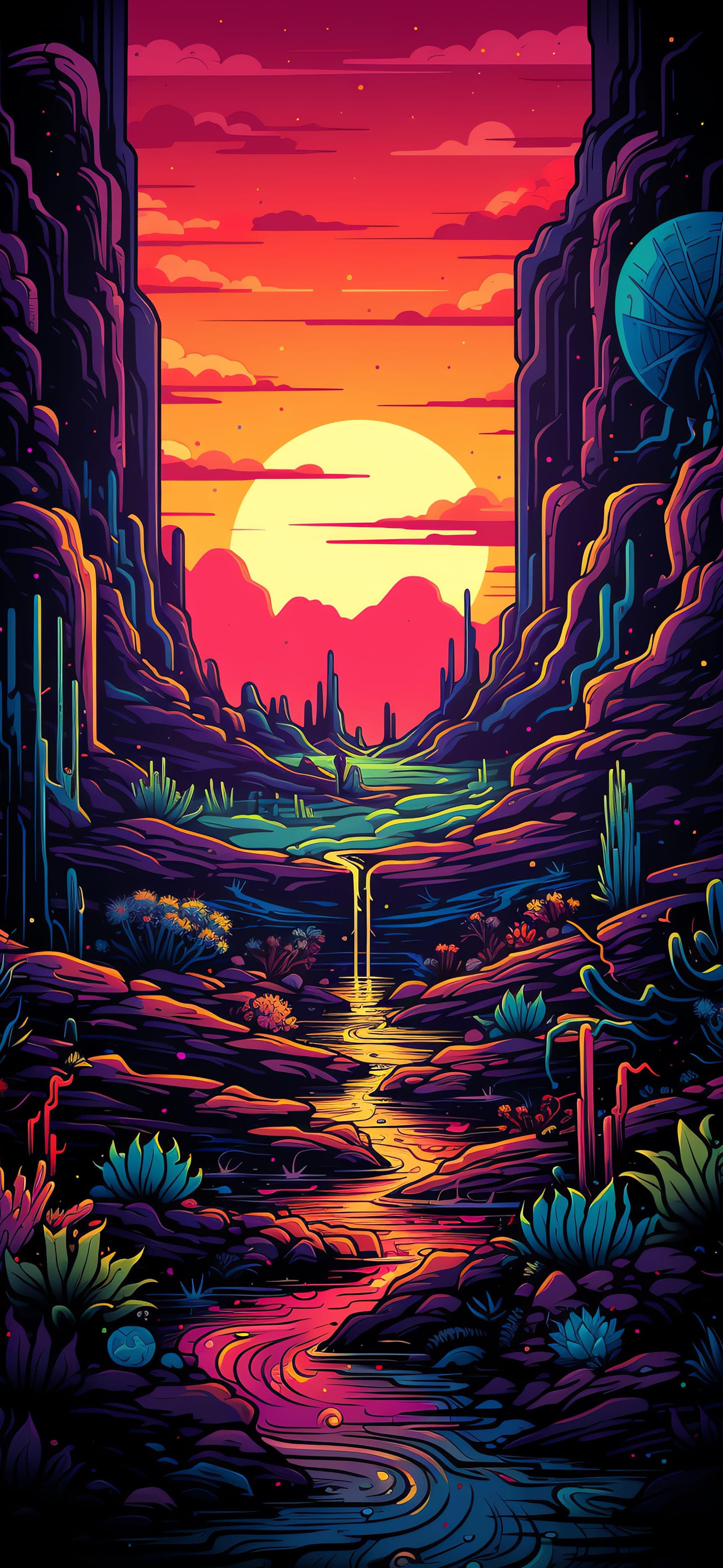 Neon Canyon - Pro phone wallpaper