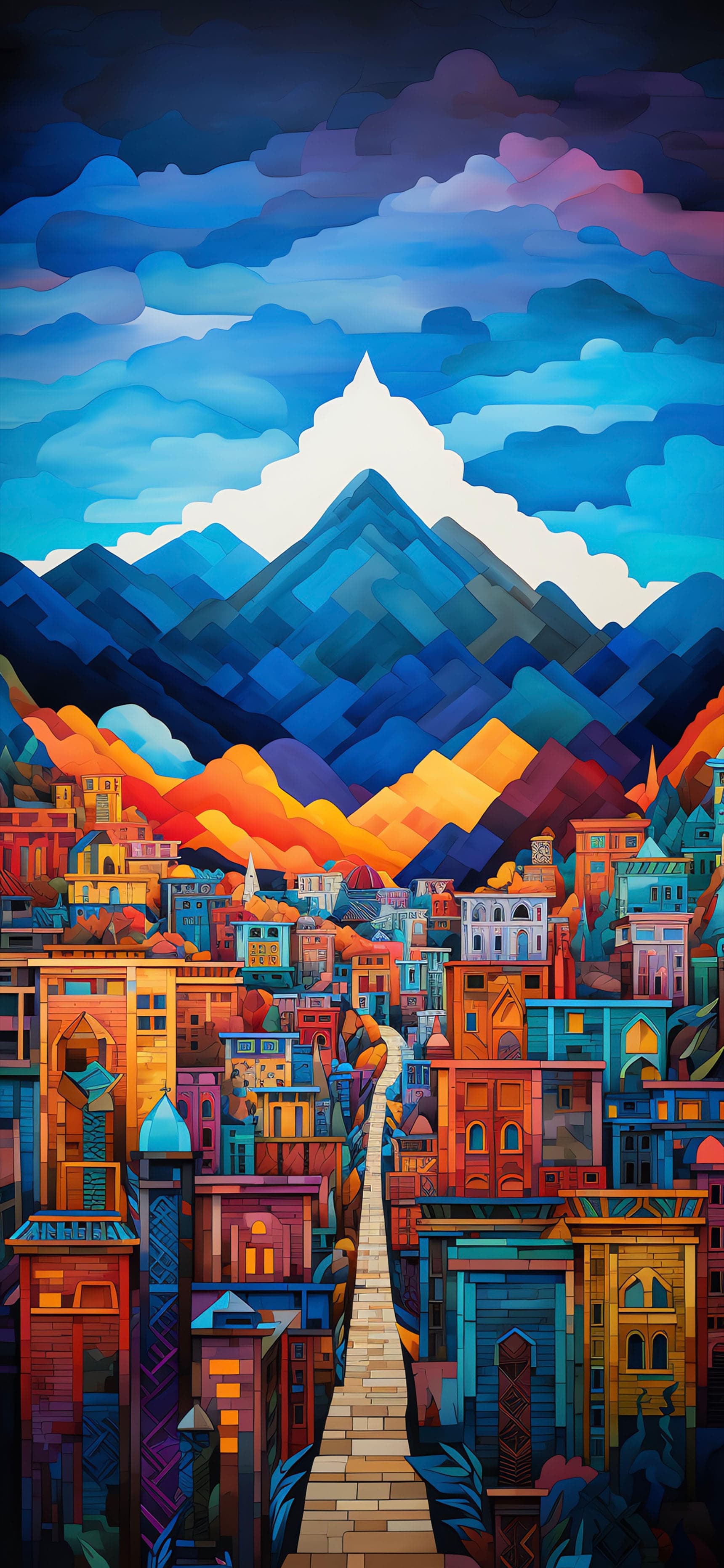 Vibrant Cityscape - Pro phone wallpaper