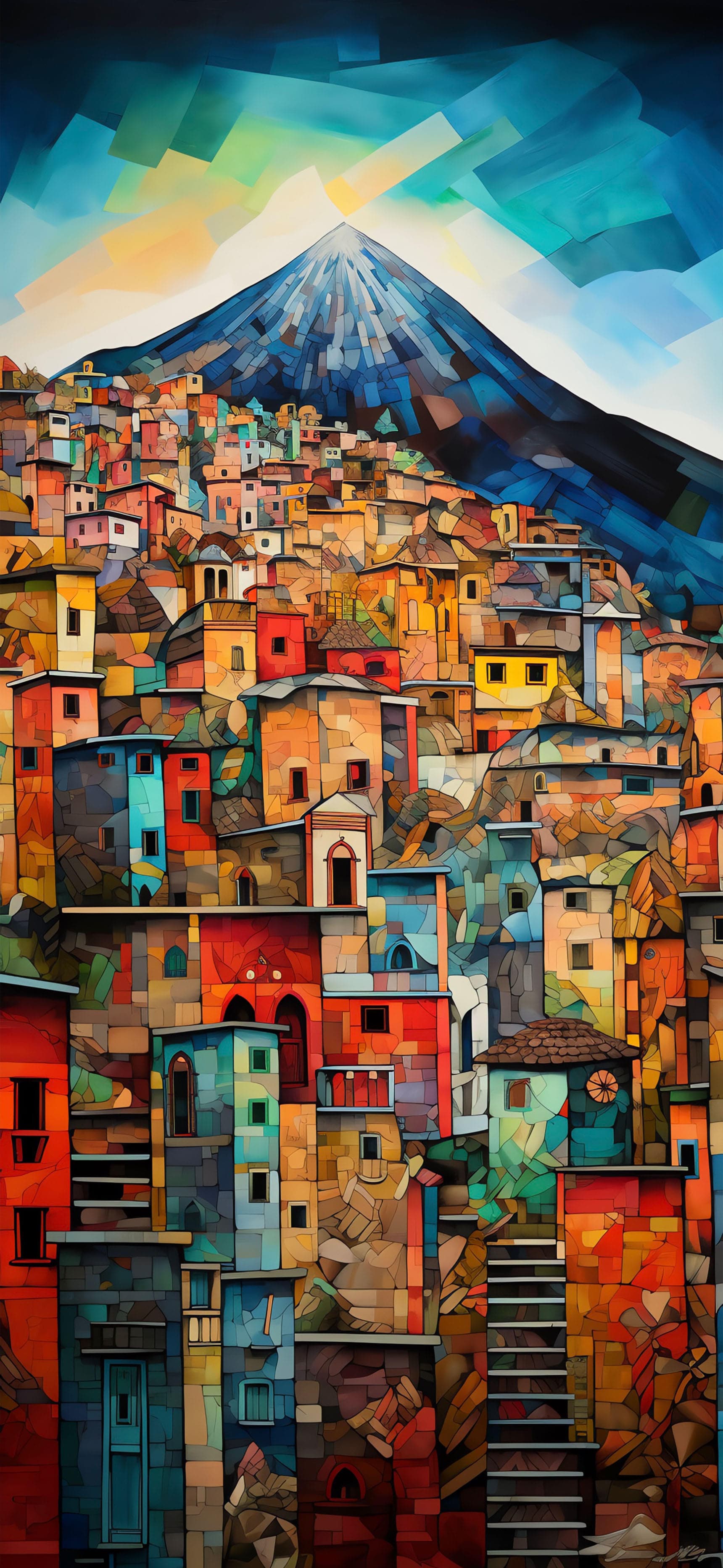 Colorful Village - Pro phone wallpaper