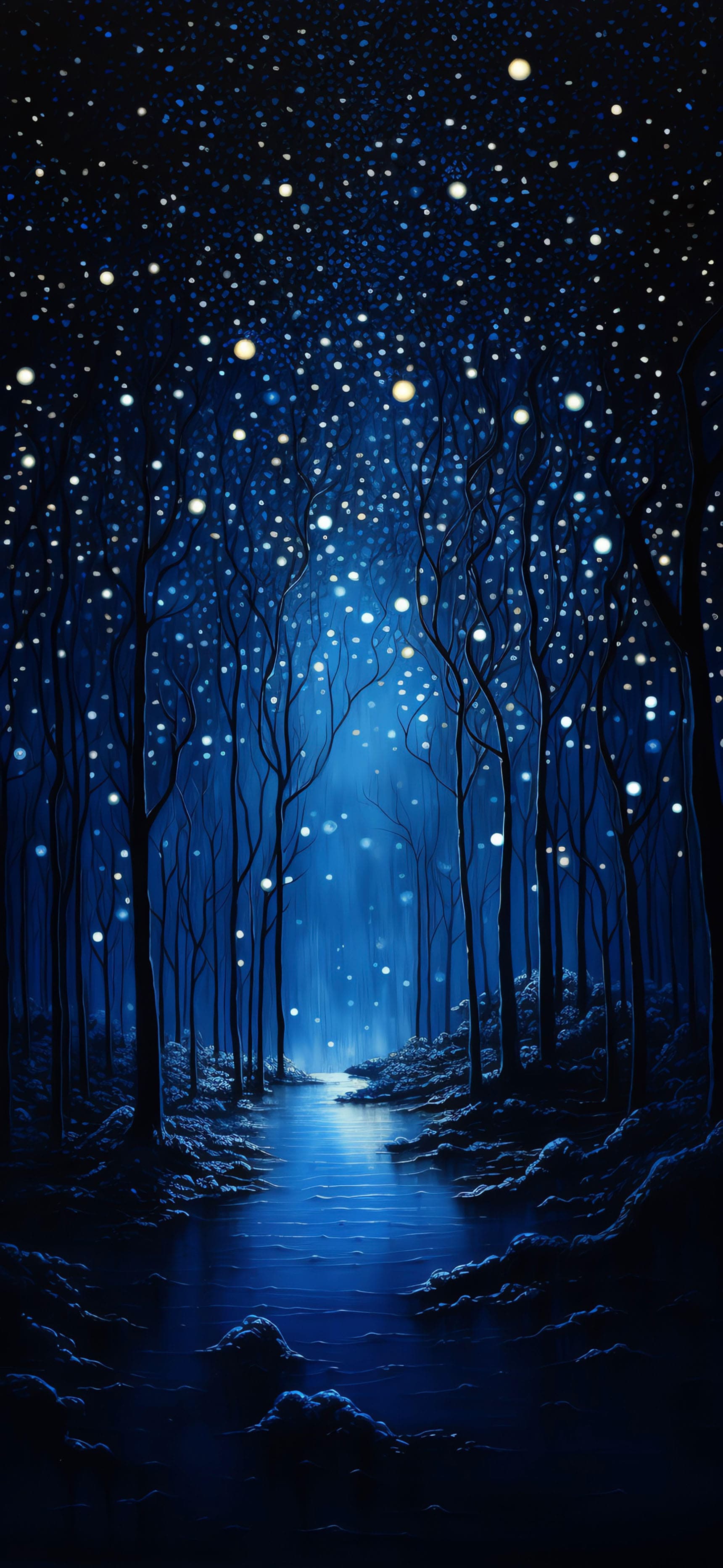 Starlit Forest - Pro phone wallpaper