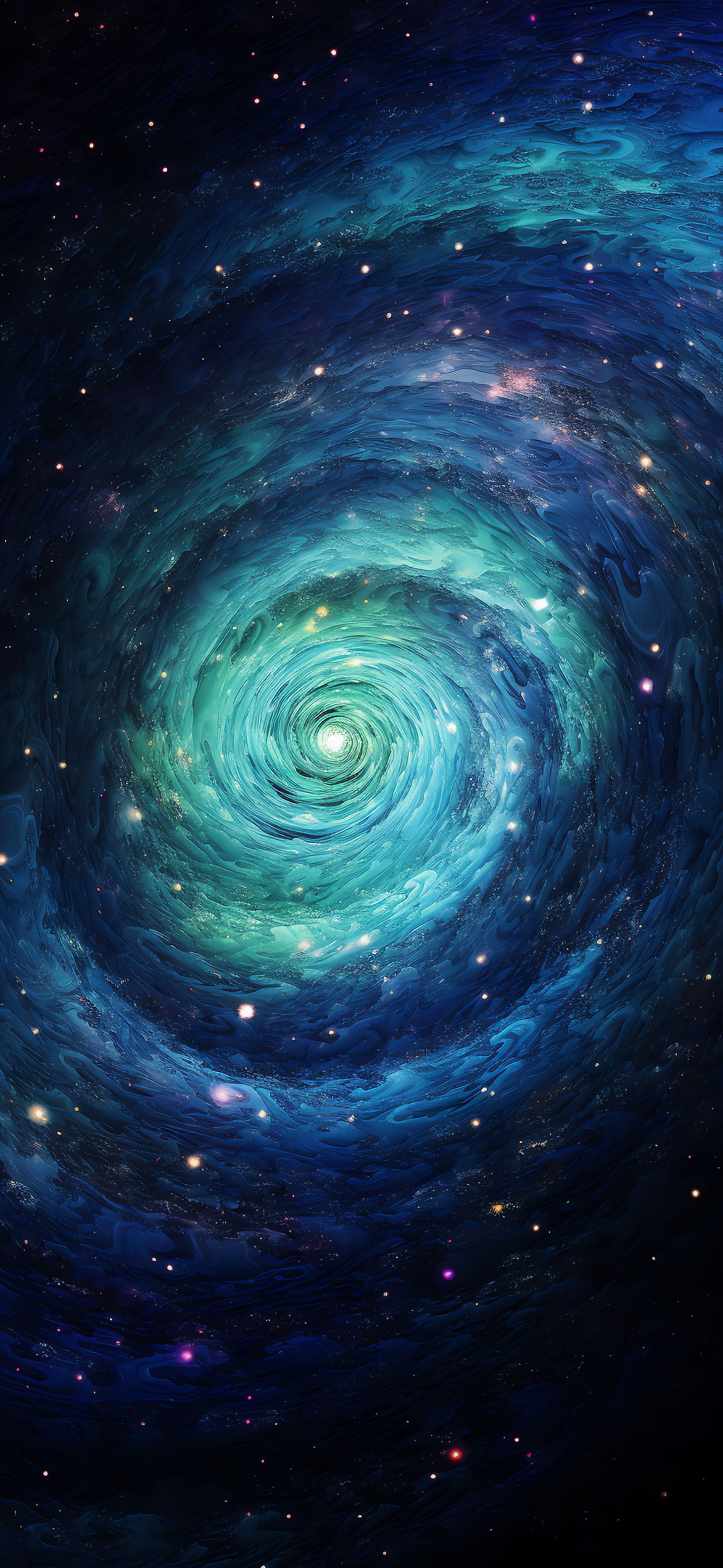 Teal Galaxy - Pro phone wallpaper