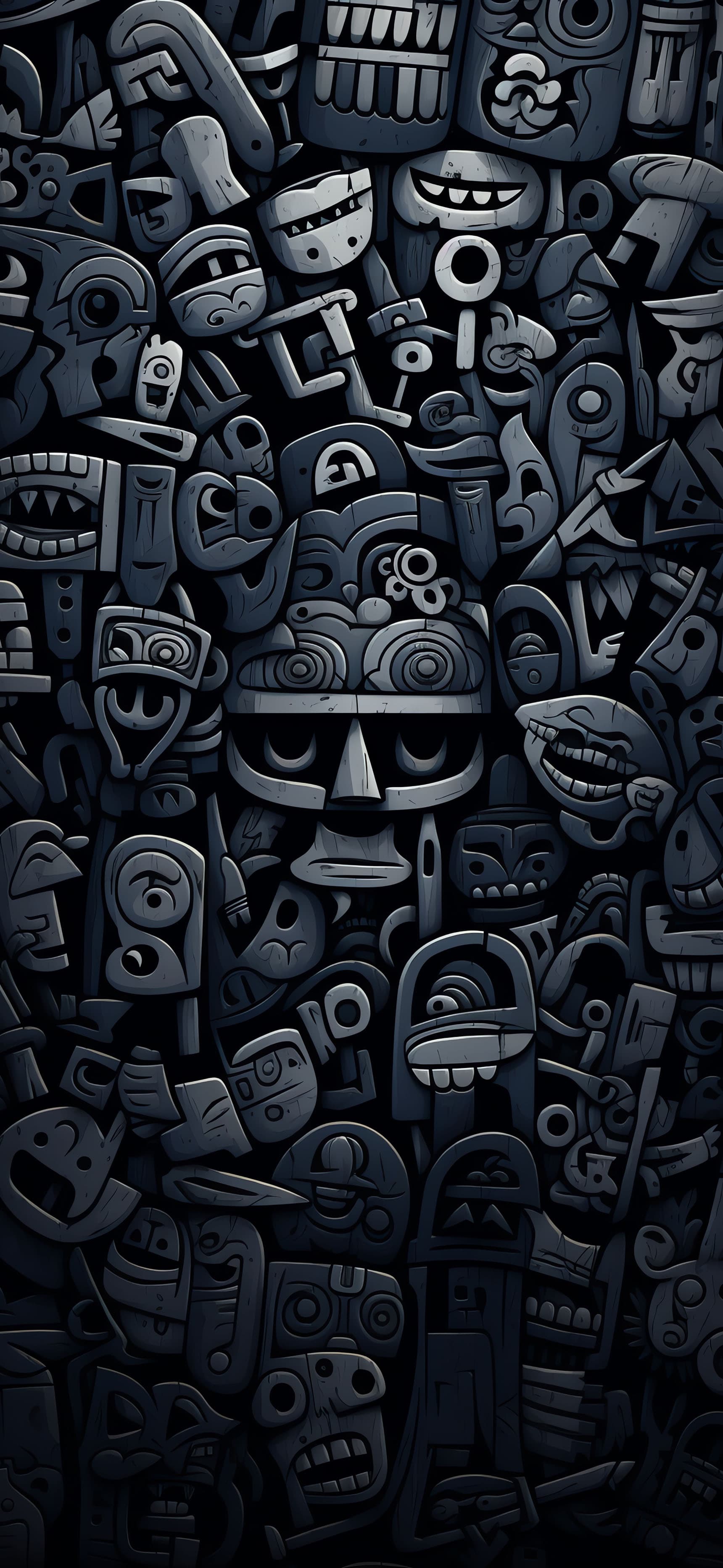 Aztec Stone Carvings - Pro phone wallpaper